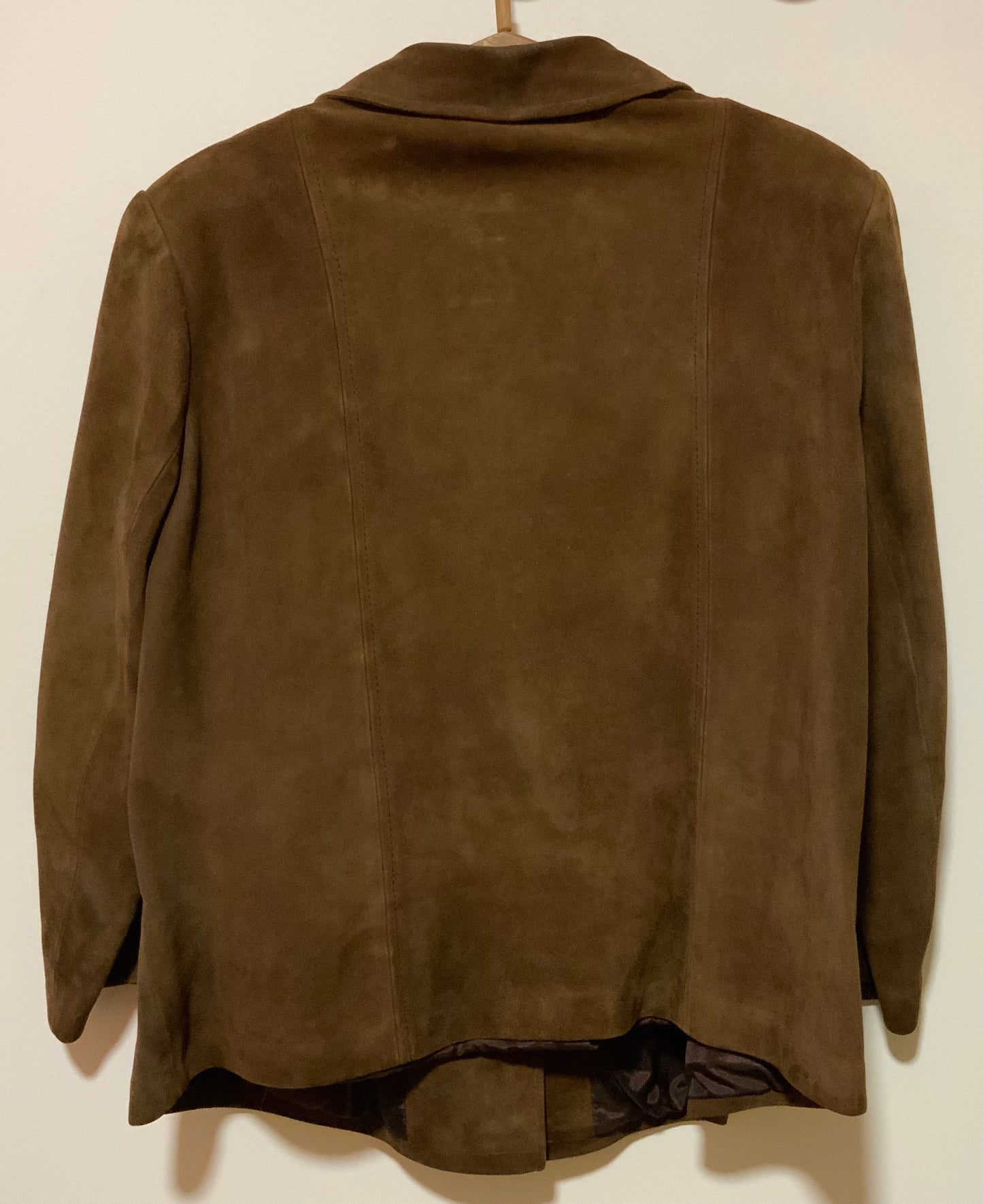 Veste Cuir Daim France Vintage 1970- T46 Mixte.