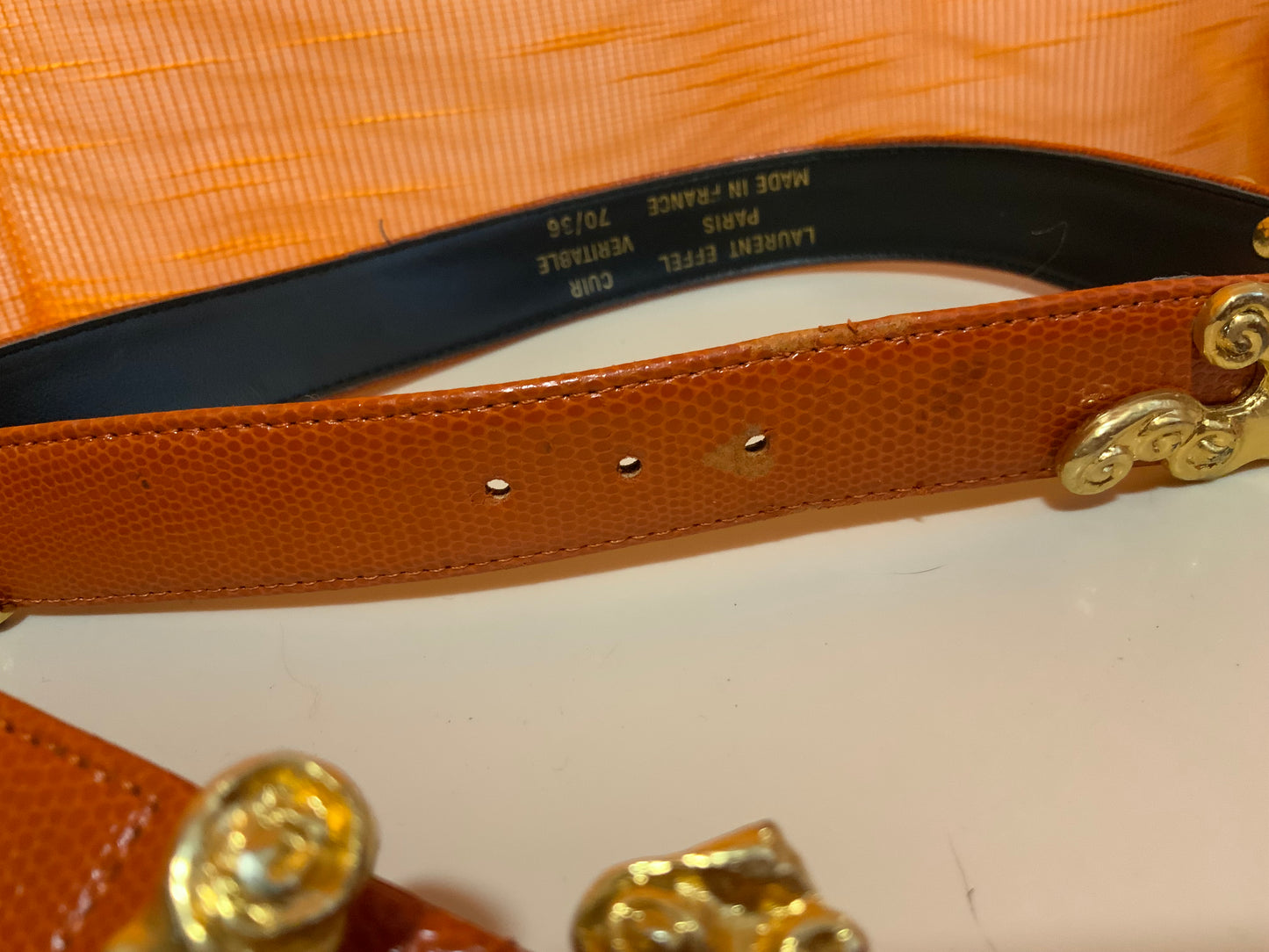 Ceinture France Effel Vintage Cuir