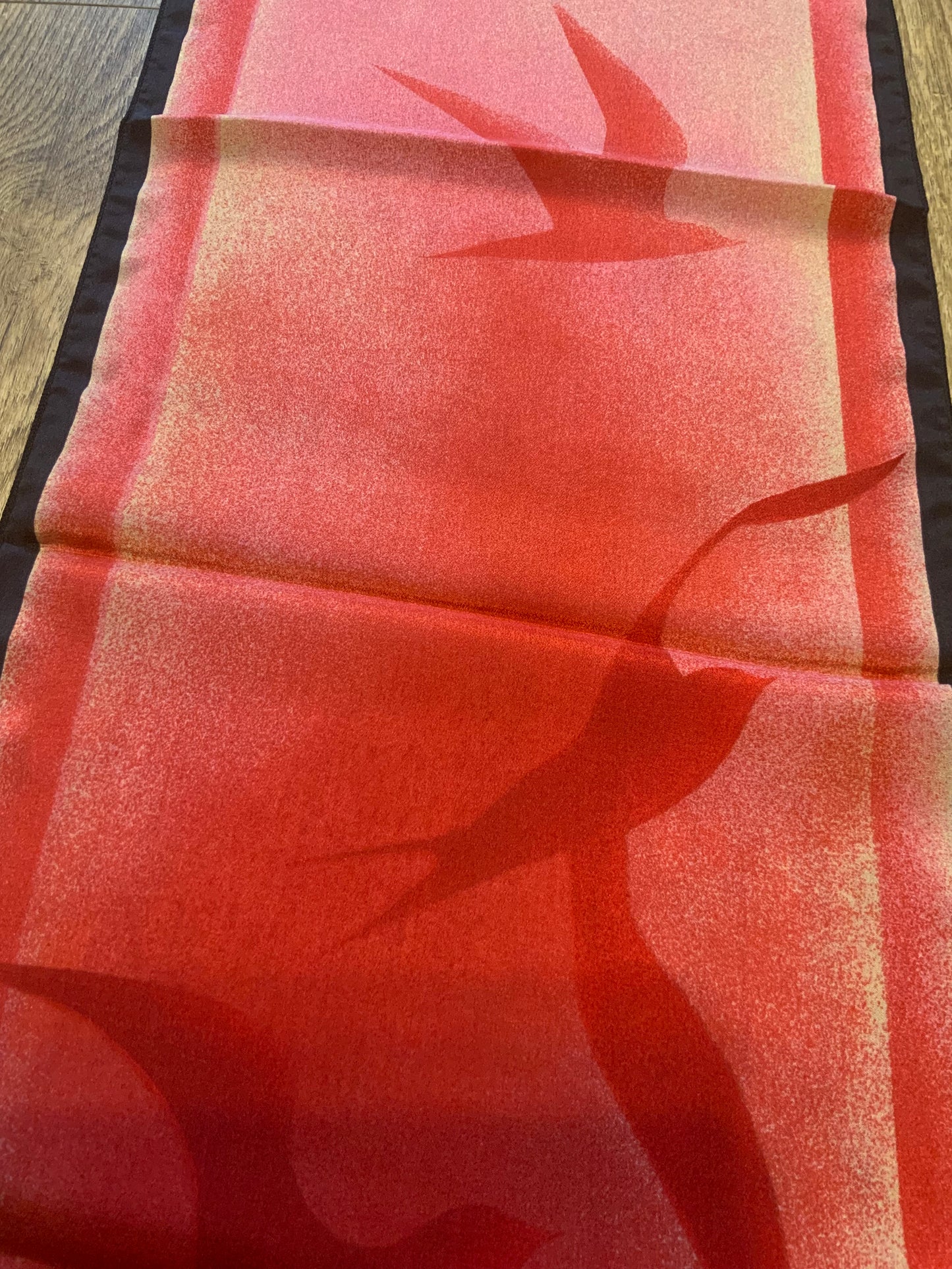 Écharpe soie Neuve Pierre Cardin Vintage France motifs oiseaux -