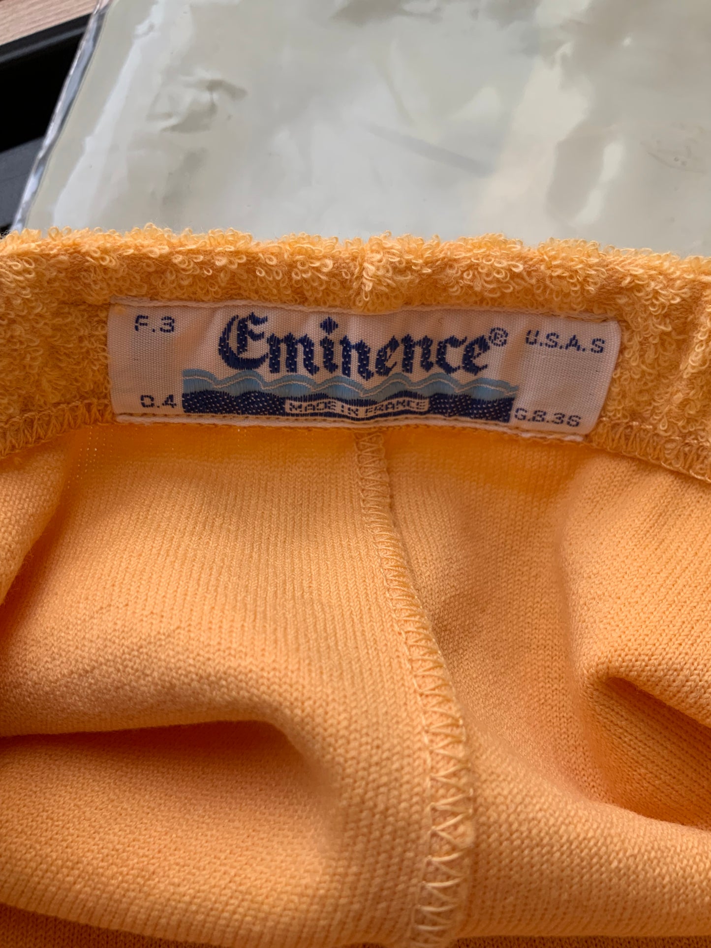 Culotte Shorty Eponge Deadstock 1970 France Éminence - T38 maxi.