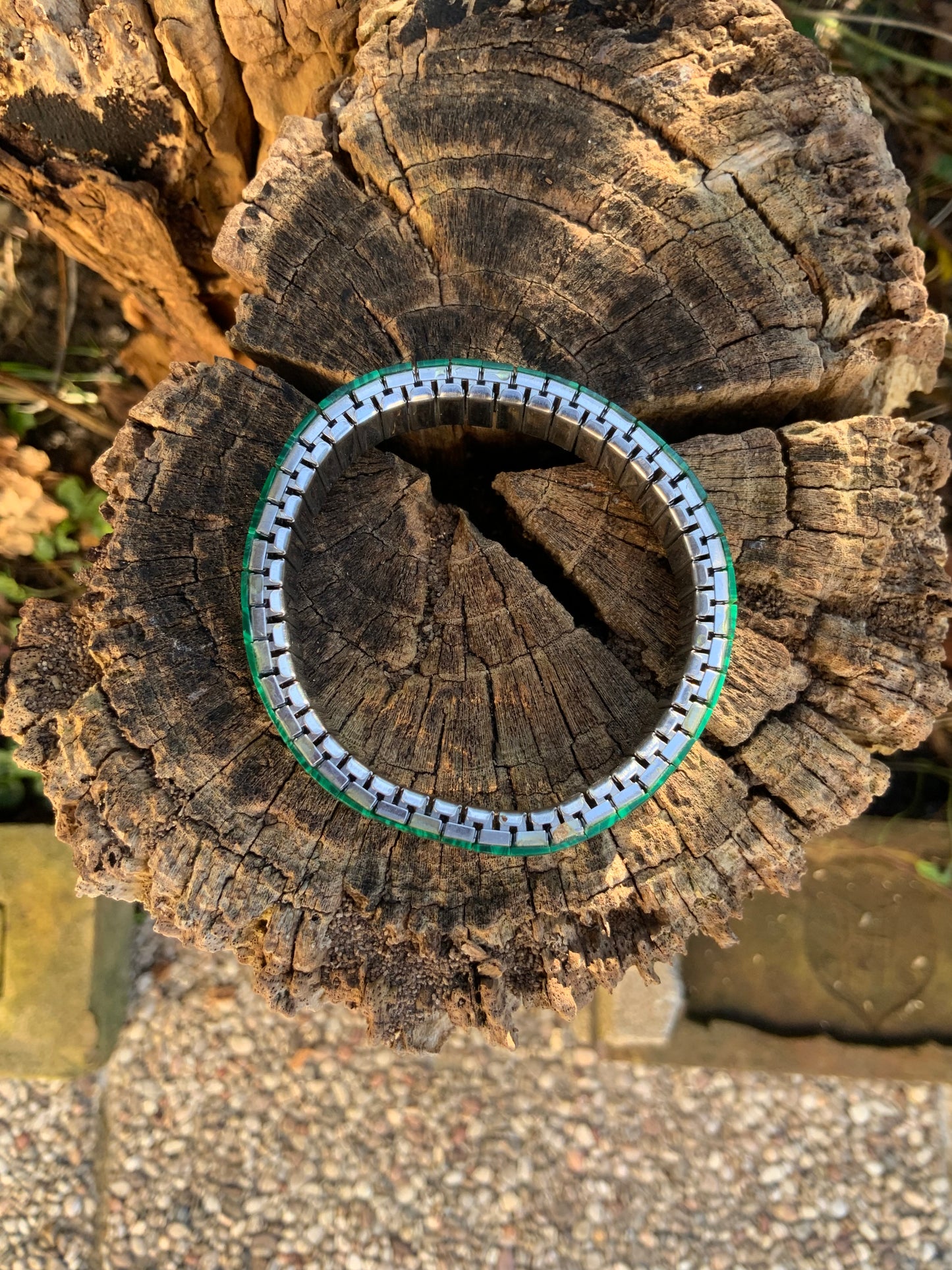 Bracelet Vintage Pierres Malachite