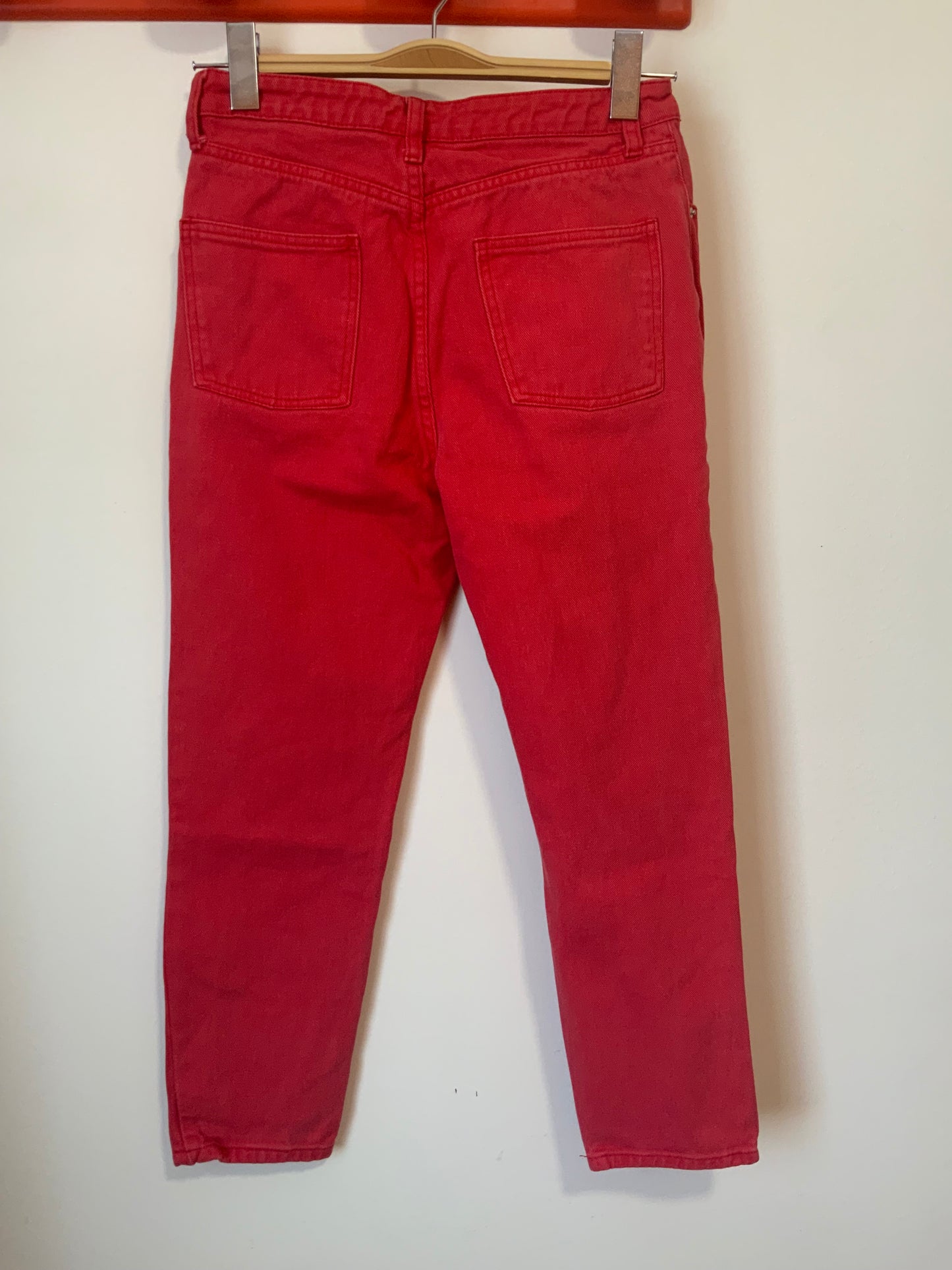 Jean Denim Rouge Coton Vintage 1990- T36