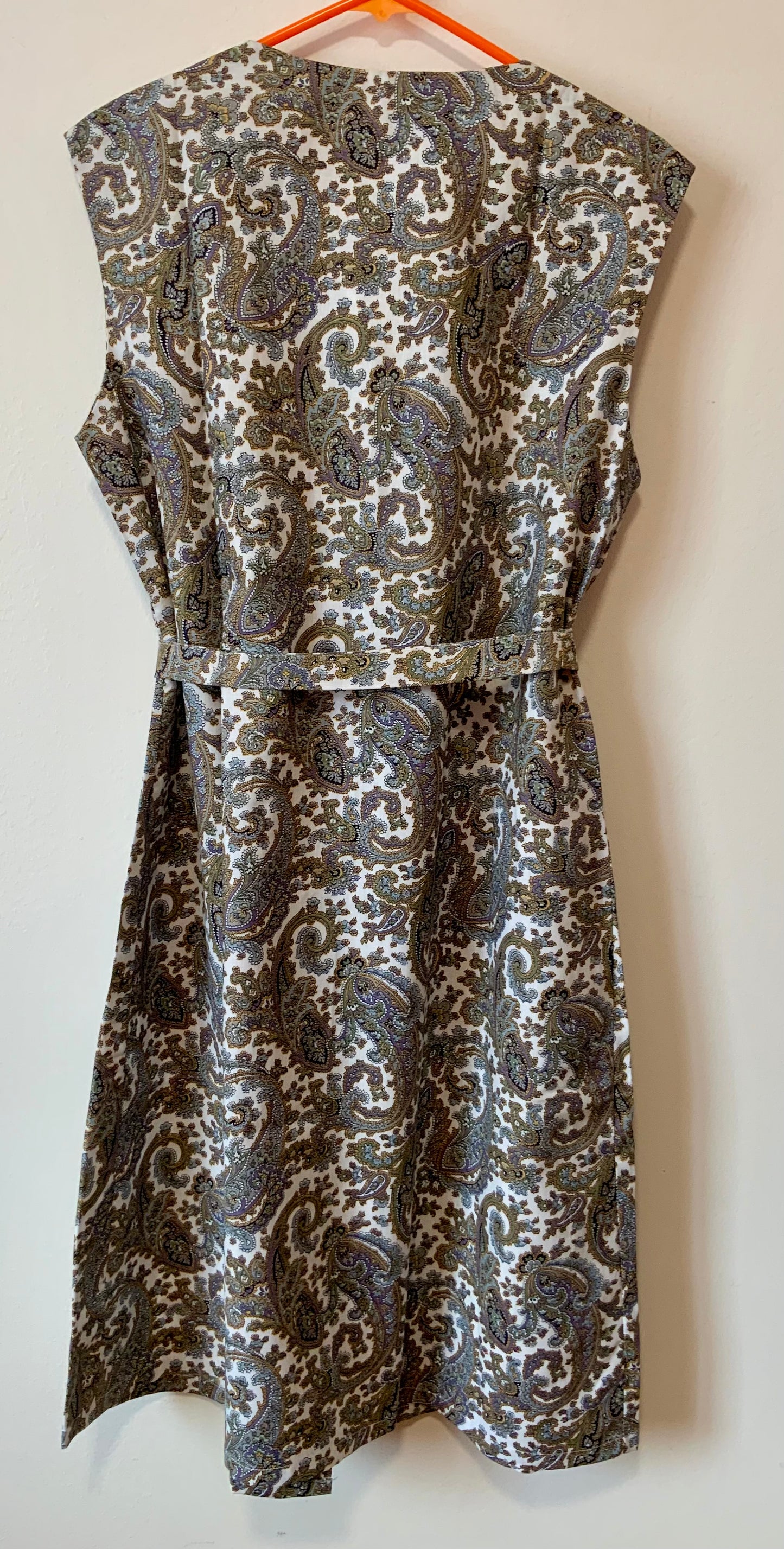 Robe blouse aux motifs cachemire Vintage neuf 1970 - T48