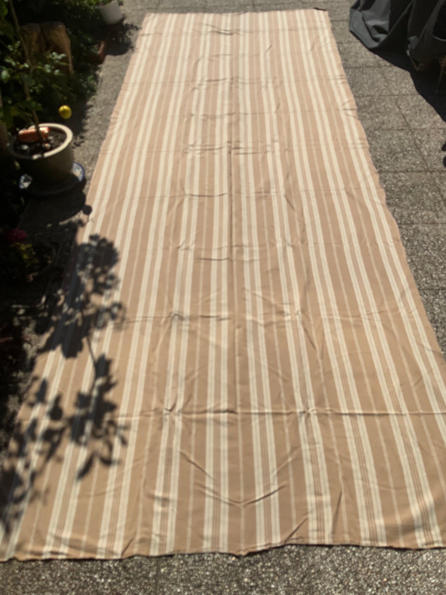 Toile Ancienne de matelas Rayures Vintage 4 mètres.