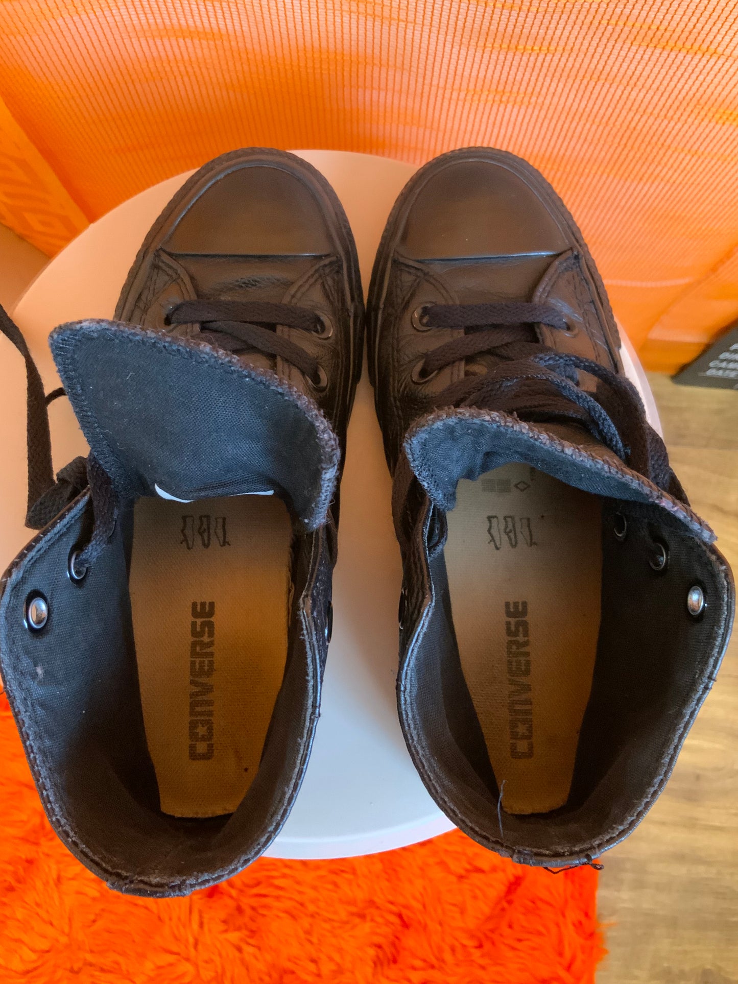 Baskets Converses All Star Montantes Vintage 2000’ Cuir noir- T37