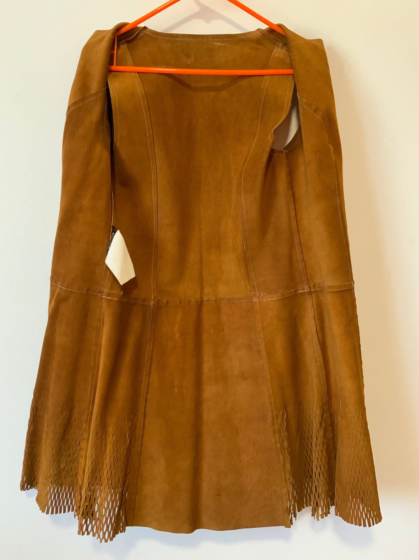 Veste Daim Hippie Authentique 1970 Creation Vintage- TU