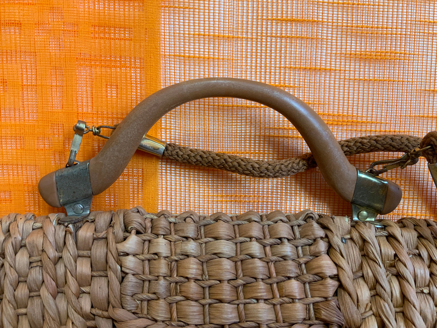 Sac à main Pailles tressée Italy création Alma Vintage 1970