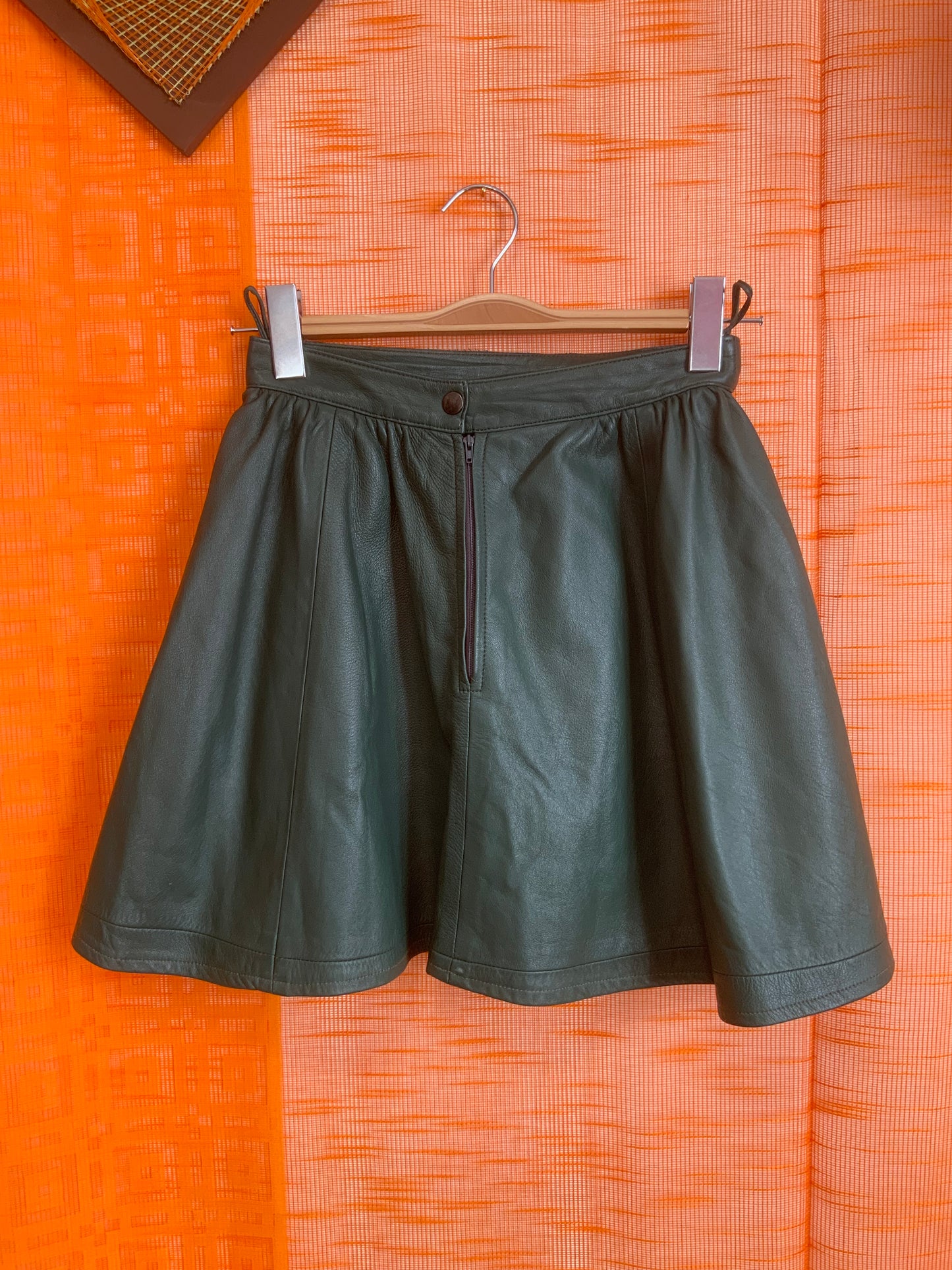 Mini Jupe patineuse Cuir Vintage 1980 Modèle rare - T34/36