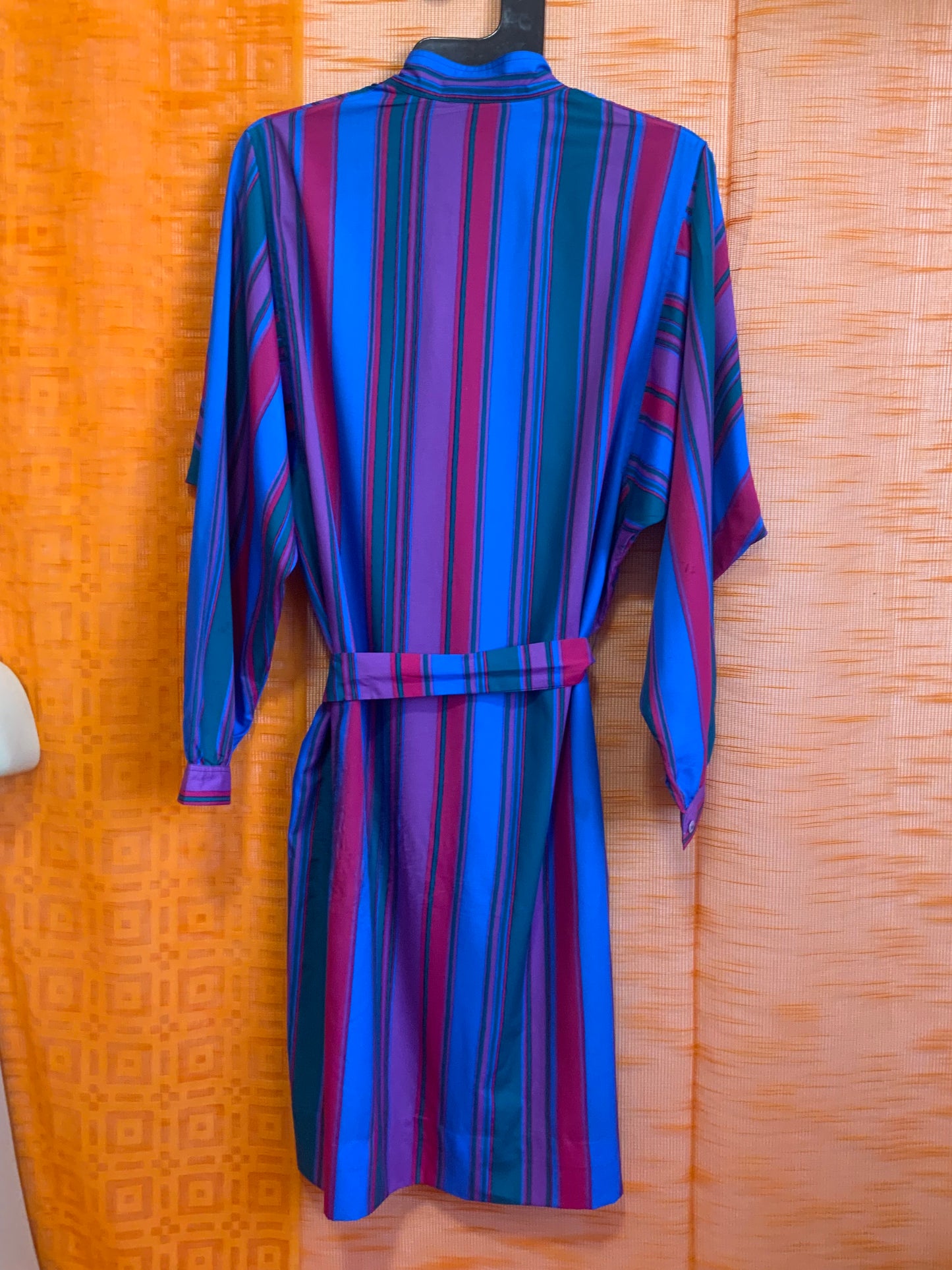 Robe chemise à rayures Vintage 1980 - T40/42