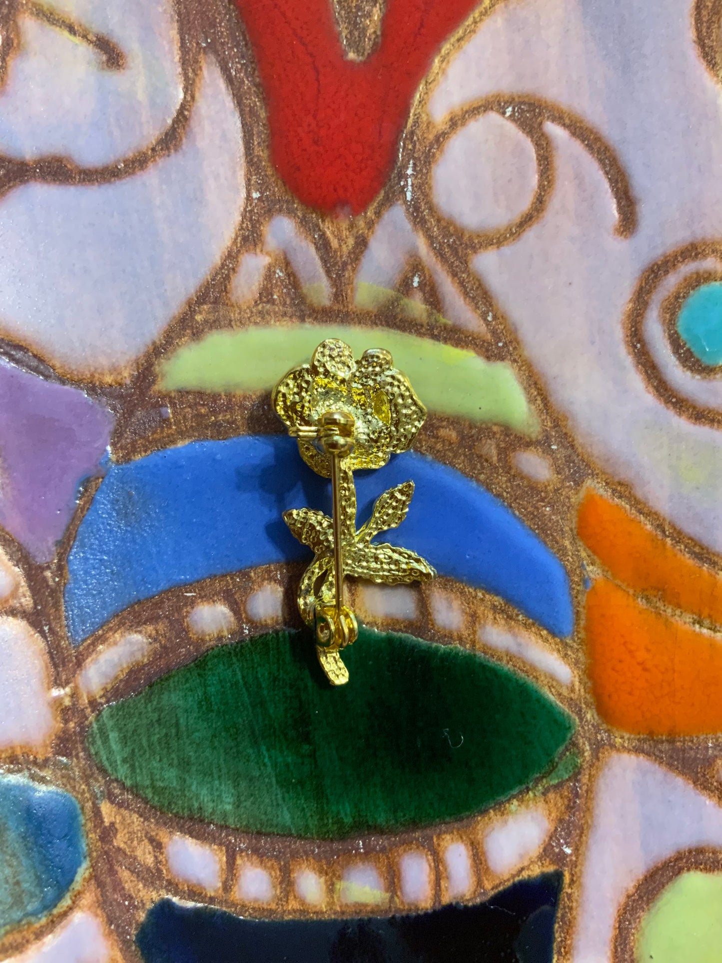 Broche Fleur Rose Vintage