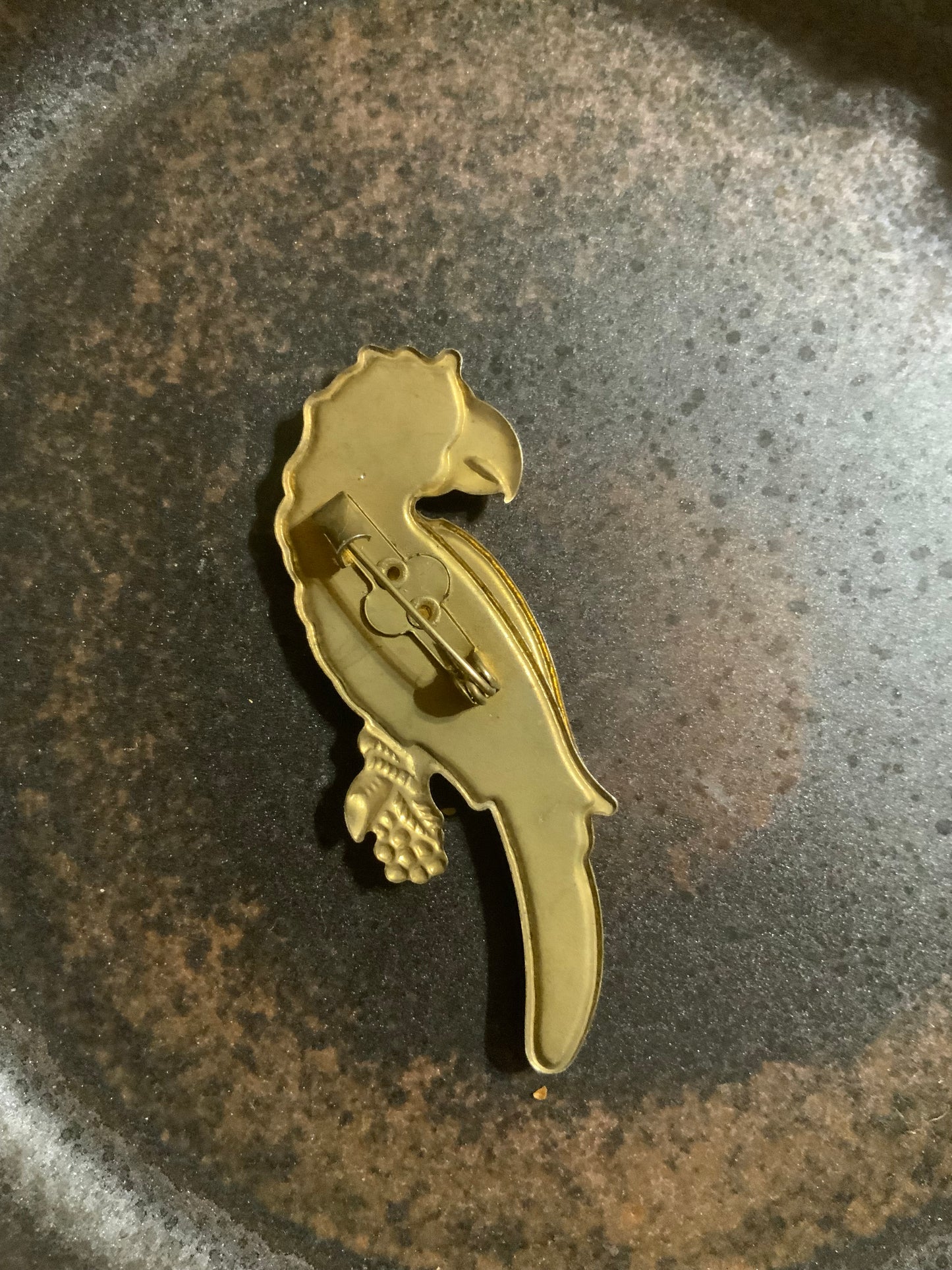 Broche Ancienne Vintage Perroquet