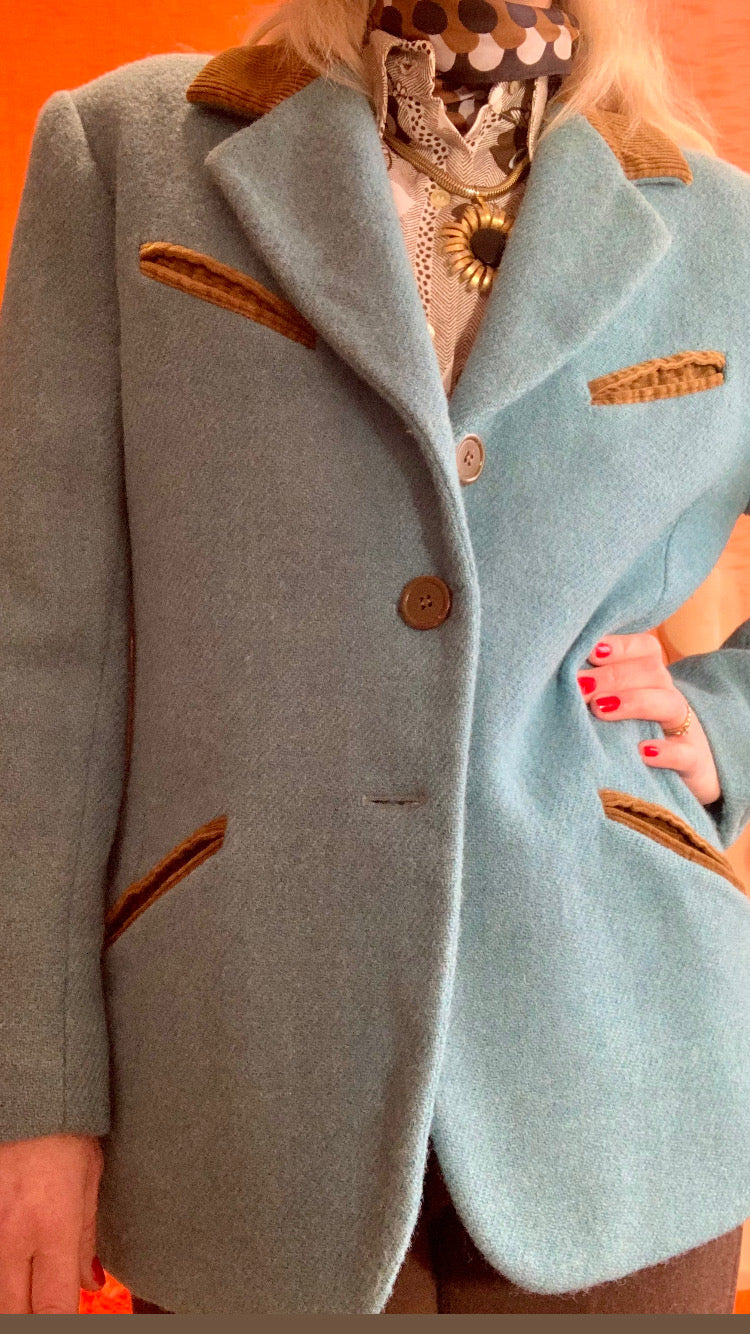 Veste Blazer Bleue et Velours côtelé Pure Création Vintage