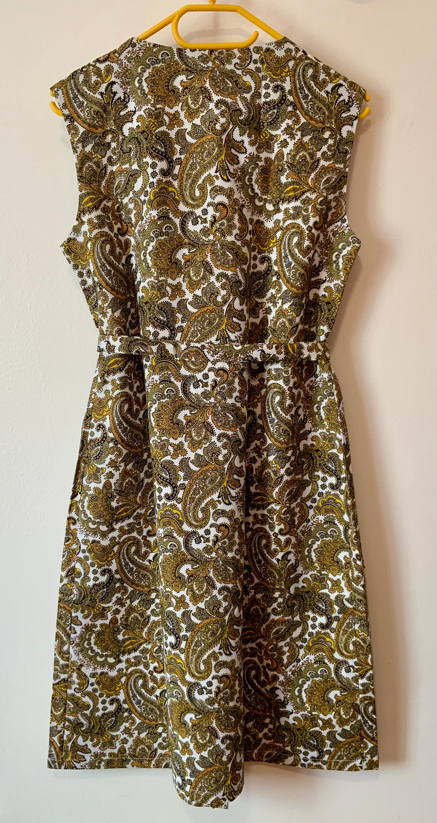 Robe Blouse motifs cachemire Neuf 1970 - T42
