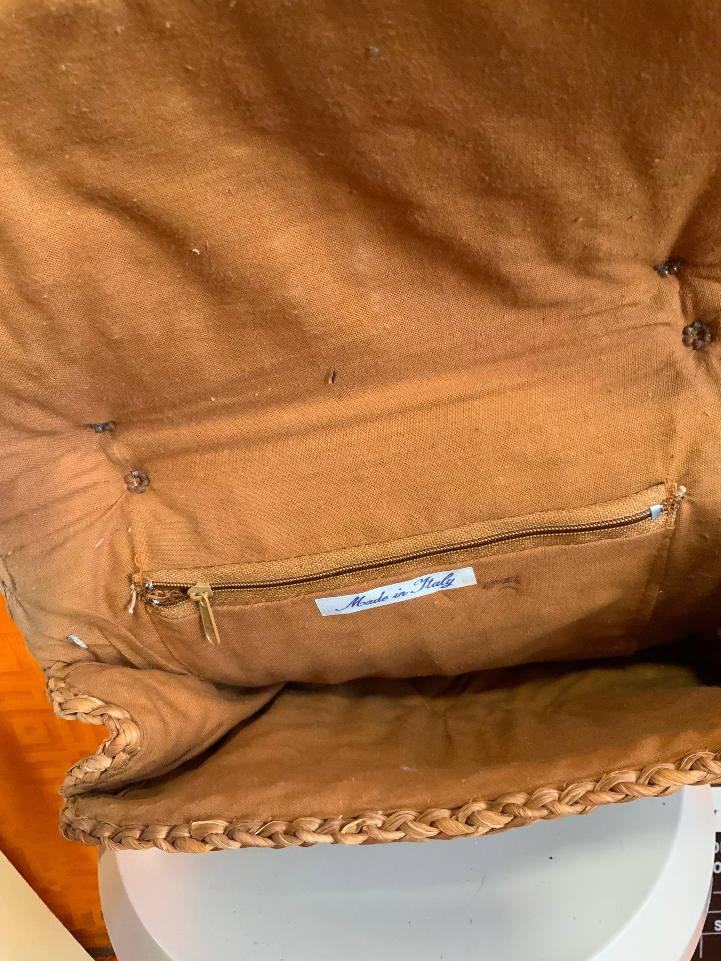 Sac à main Pailles tressée Italy création Alma Vintage 1970