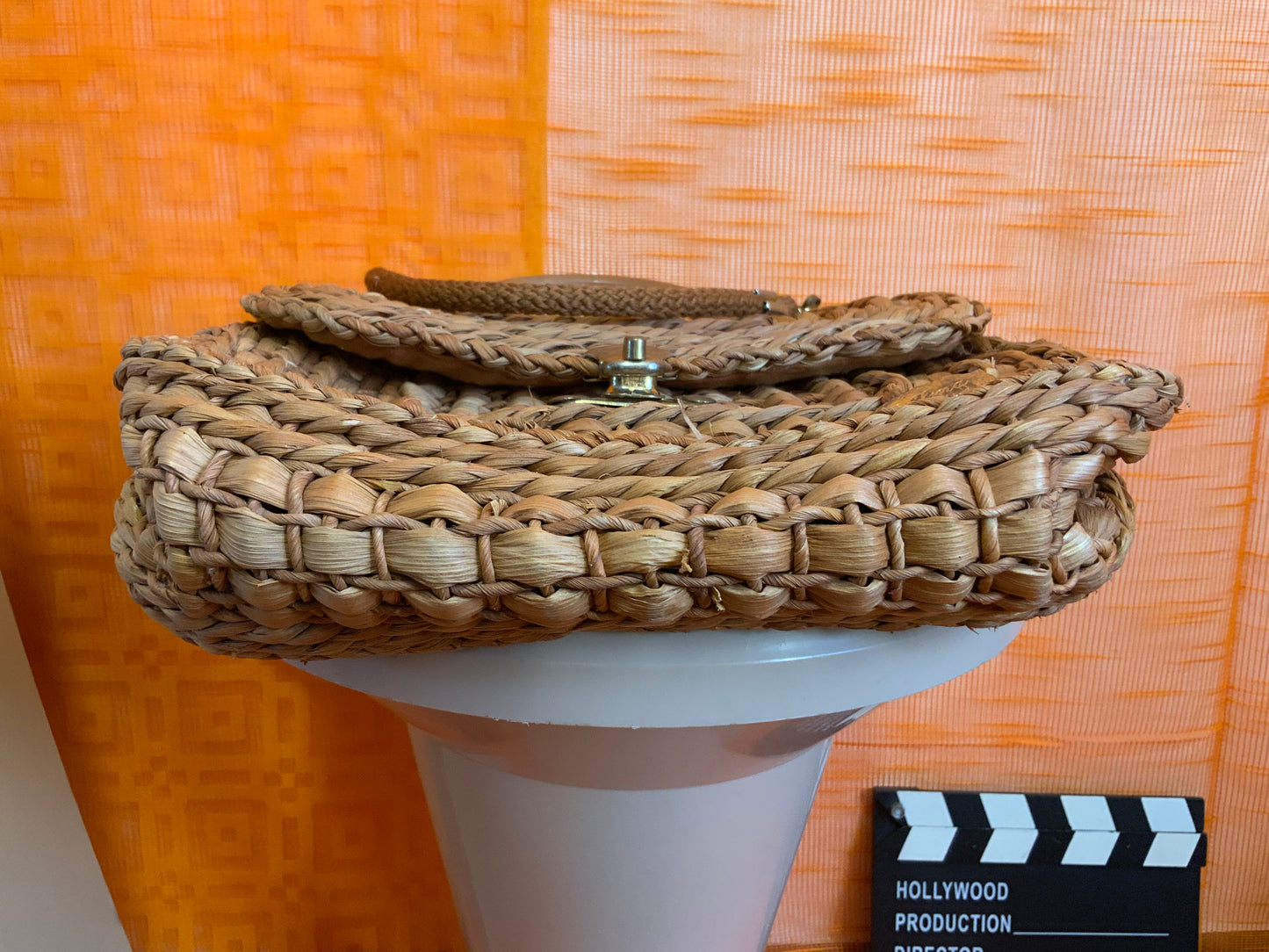 Sac à main Pailles tressée Italy création Alma Vintage 1970