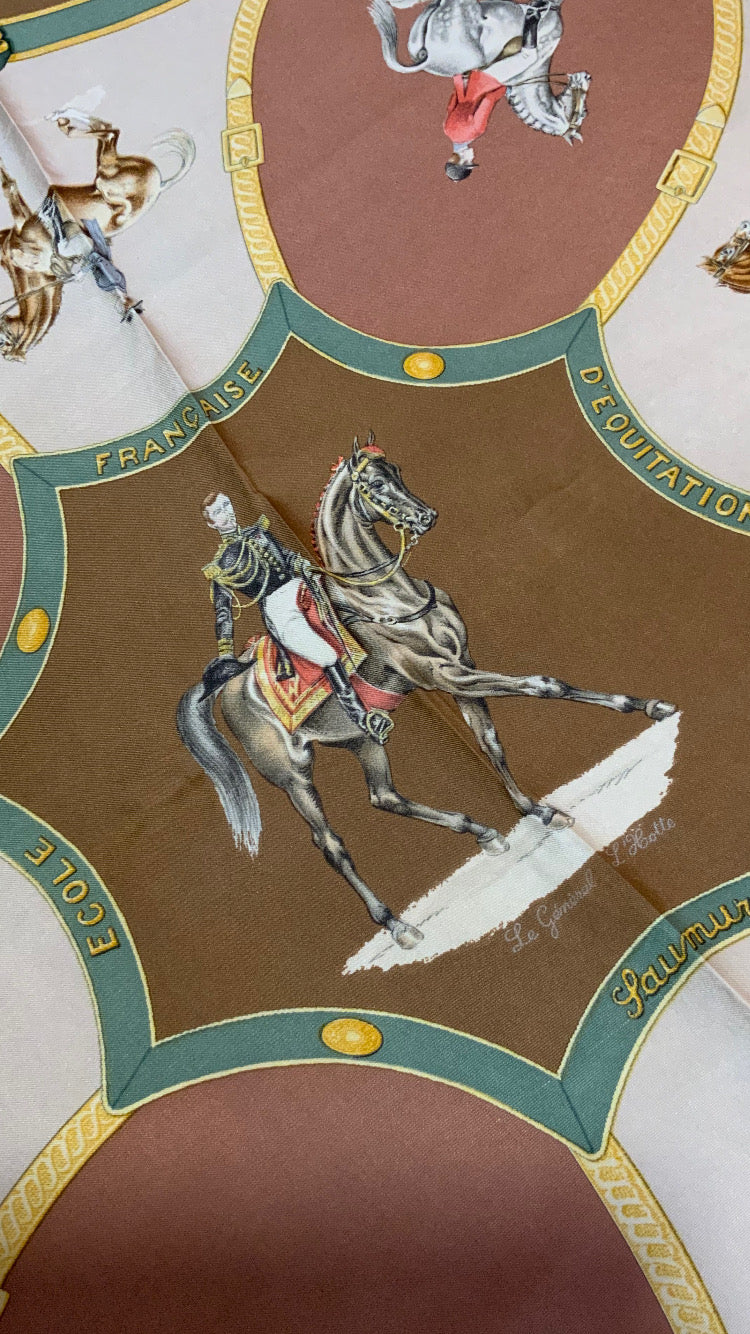 Carré Hermès Paris Collection Vintage 90’ École d’équitation - Saumur-