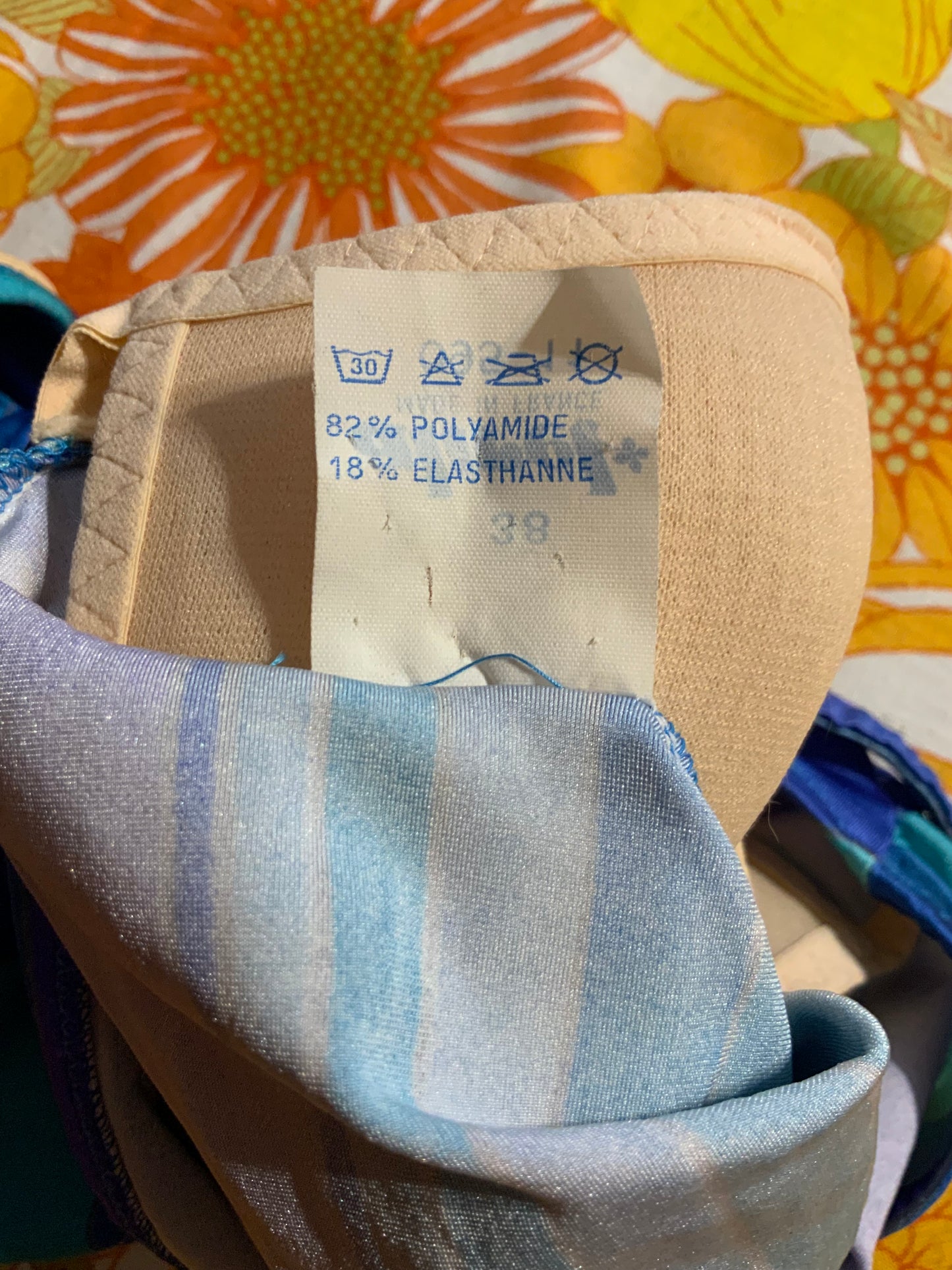 Maillot de bain 1 pièce Made in France Vintage 1980- T38