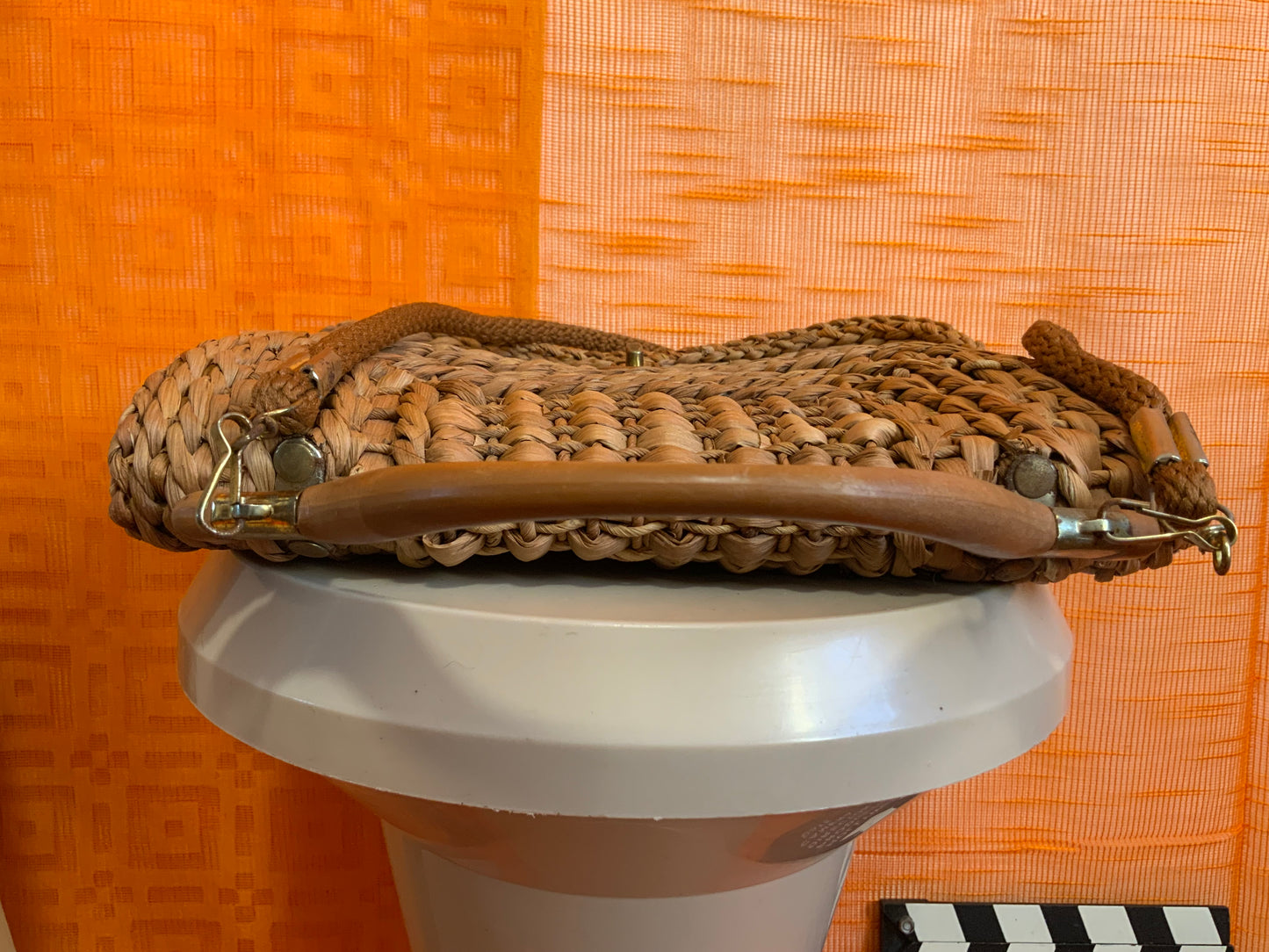 Sac à main Pailles tressée Italy création Alma Vintage 1970