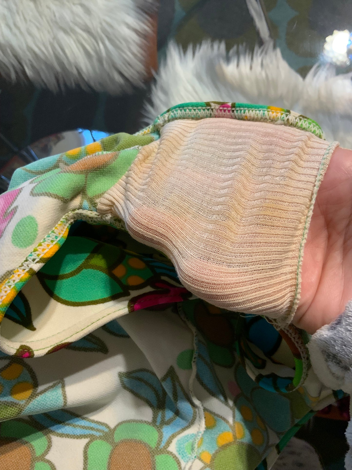 Maillot de bain à fleurs Psyché Vintage 1970/80- T38/40