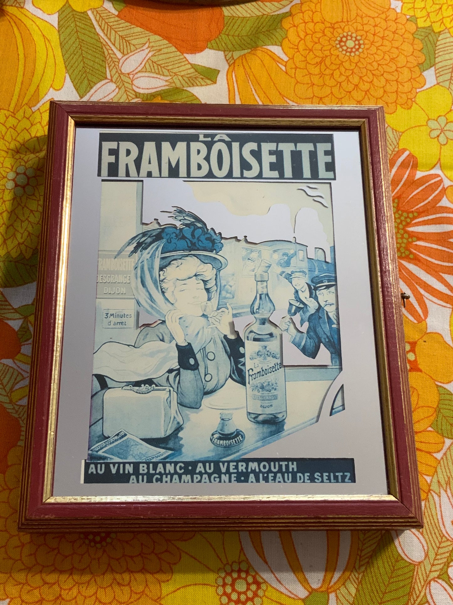 Miroir Boîte à clés Publicitaire Vintage La Framboisette Collection