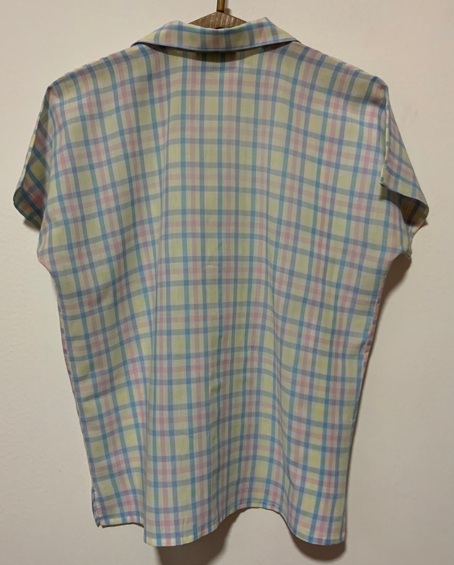 Chemise à carreaux pastels Vintage 1980