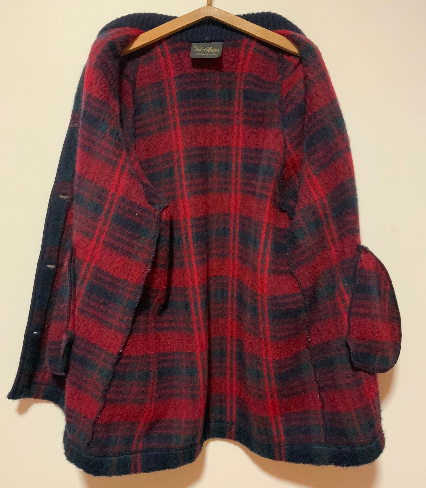 Manteau Ecossais 100% Pure Laine vierge Pépite Vintage France
