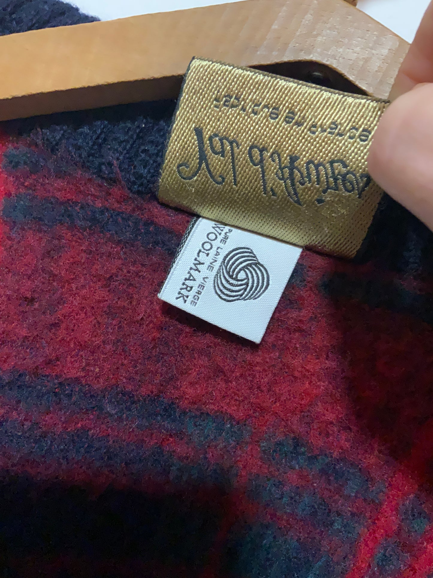 Manteau Ecossais 100% Pure Laine vierge Pépite Vintage France