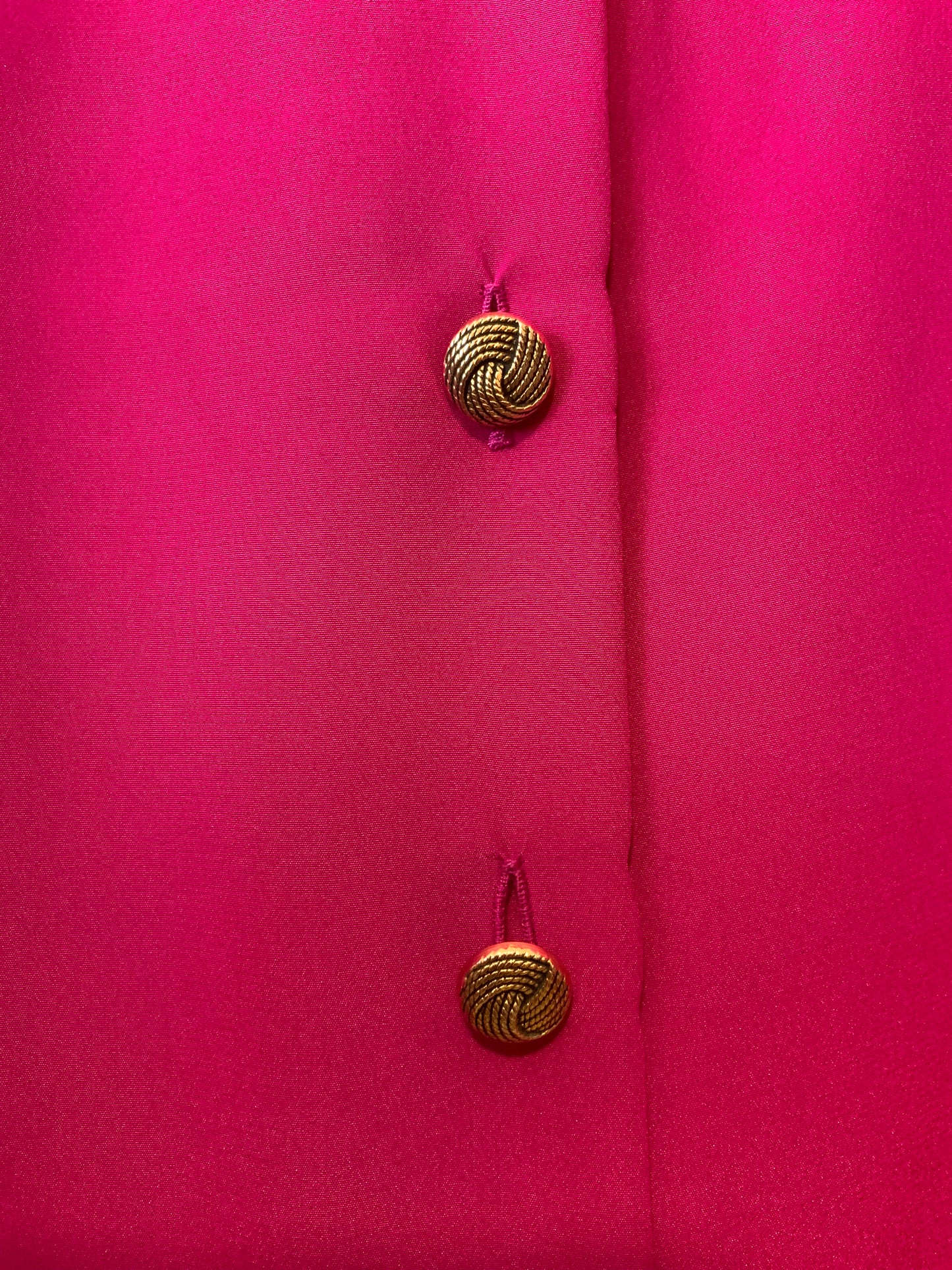 Chemisier rose fuchsia Vintage 1990 Élégance France