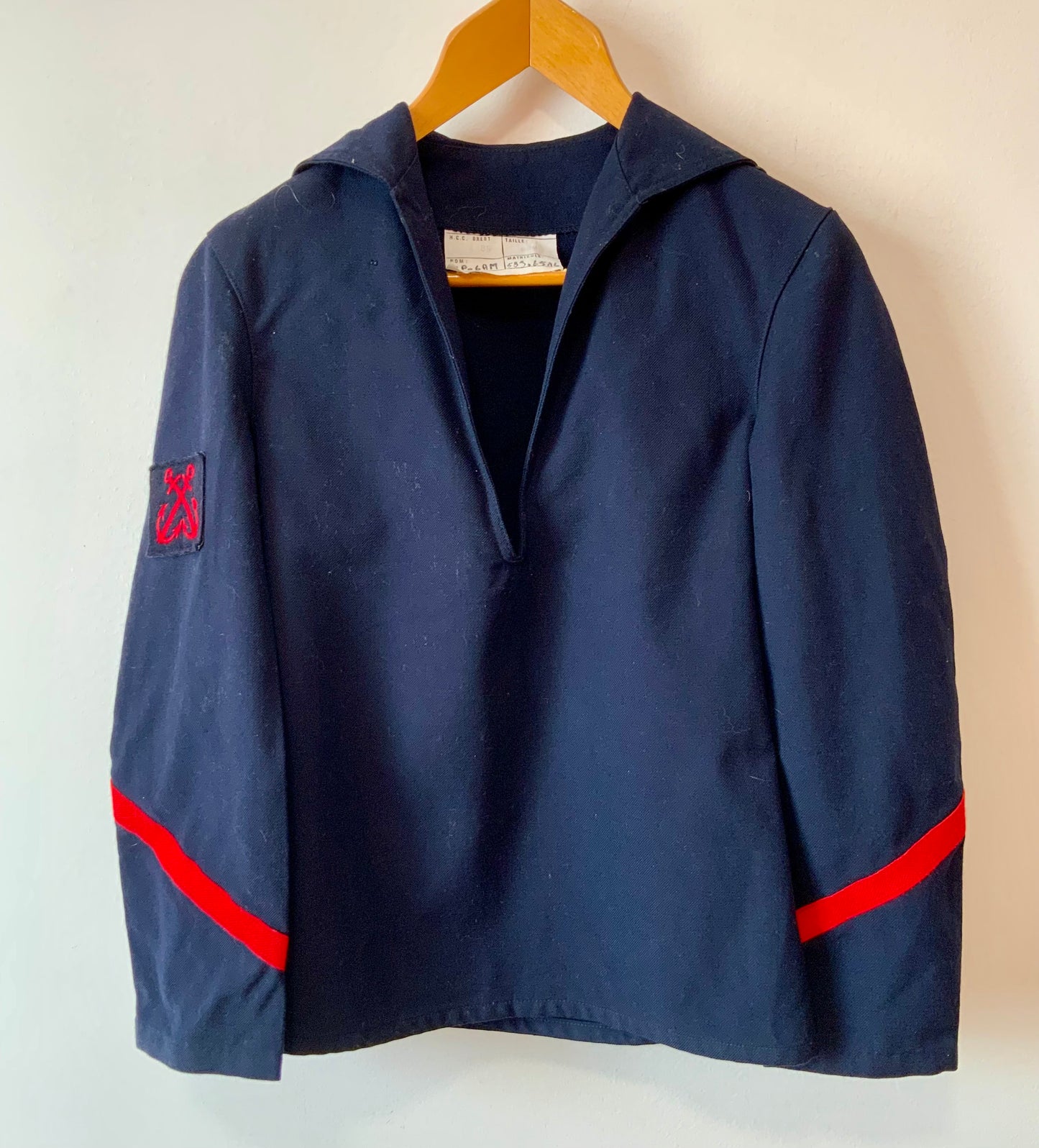 Haut Vareuse Marin Authentique Vintage Uniforme