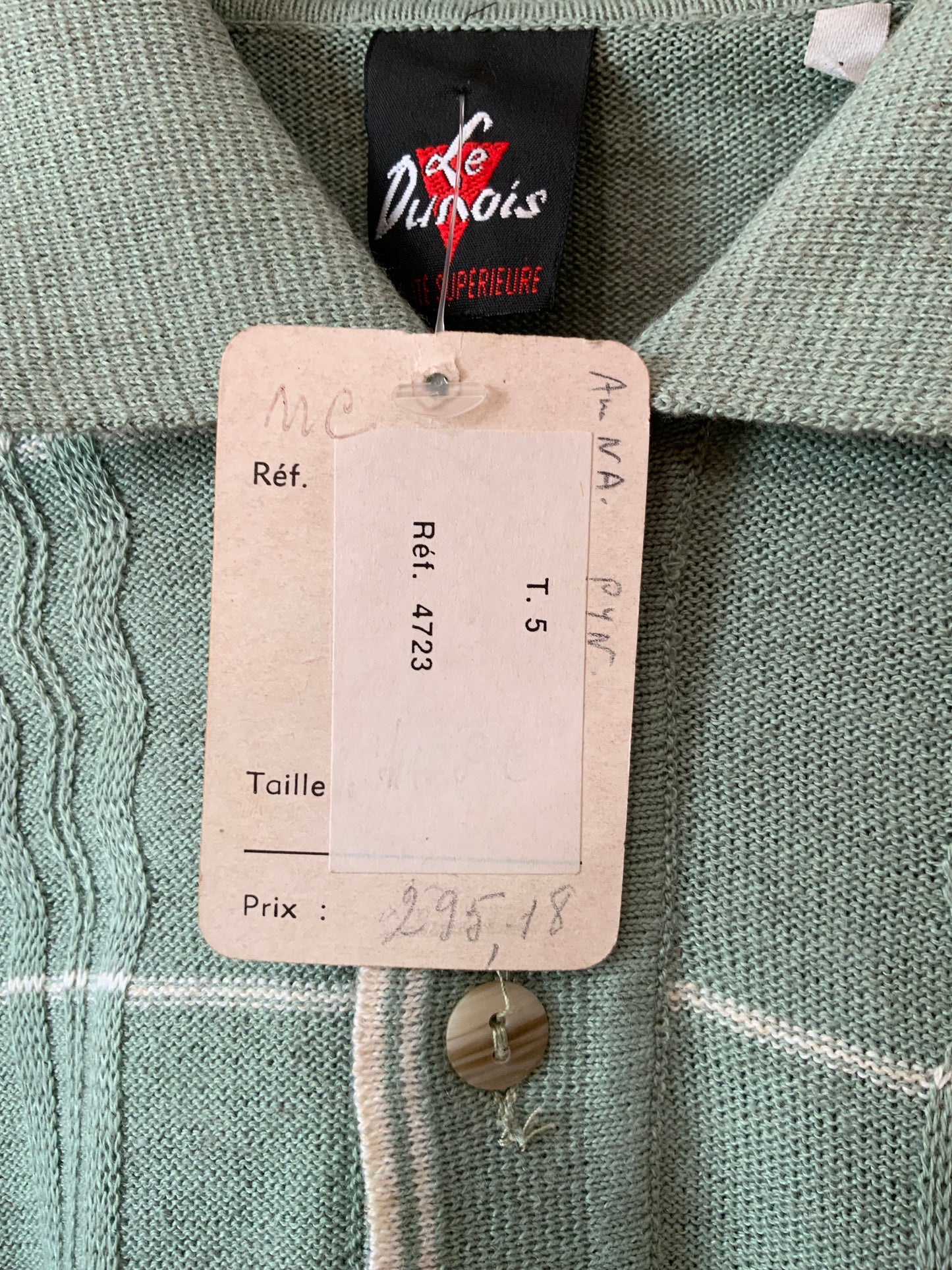 Pull manches courtes Haute qualité Neuf 1980 Le Dunois France