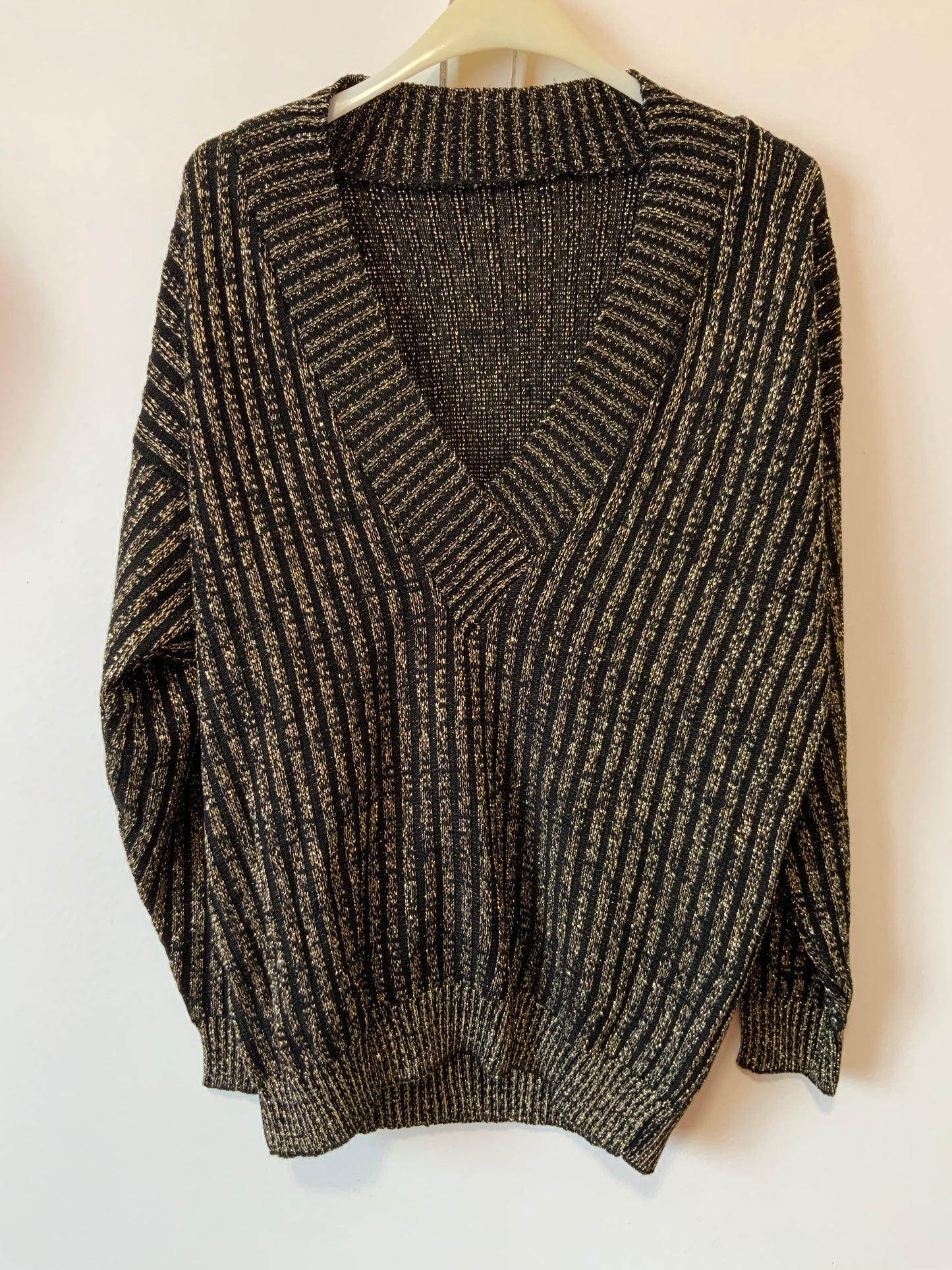 Pull noir et lurex Vintage