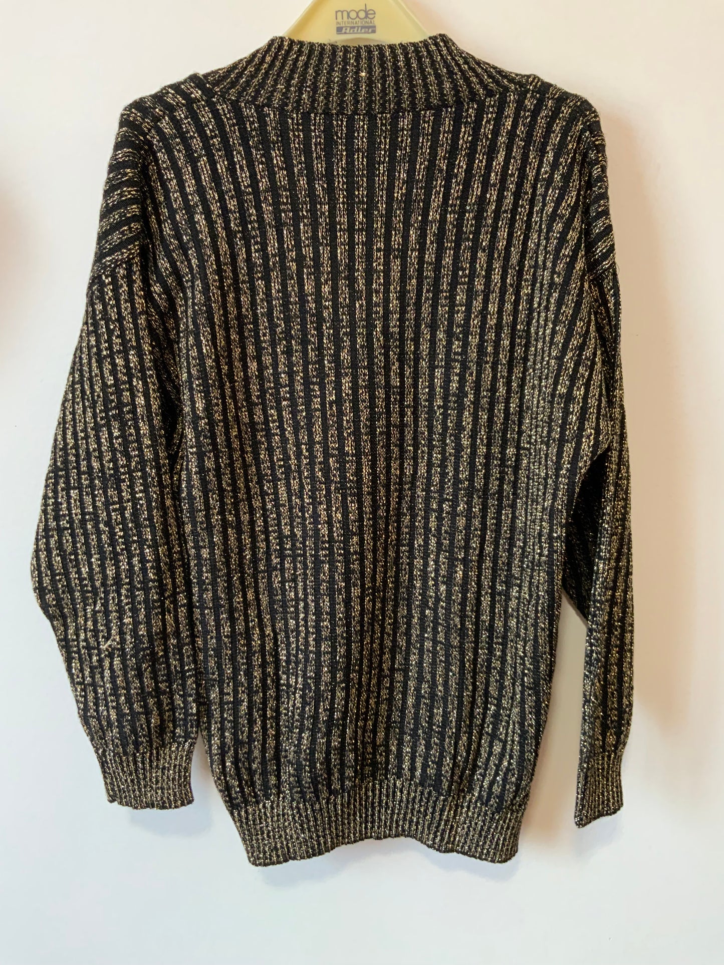 Pull noir et lurex Vintage