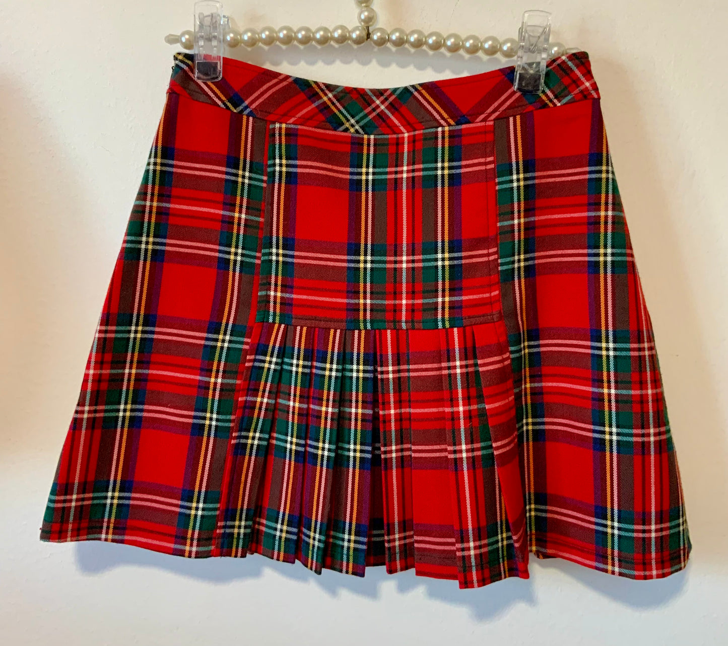 Jupe Écossaise Kilt Rouge Vintage 1990