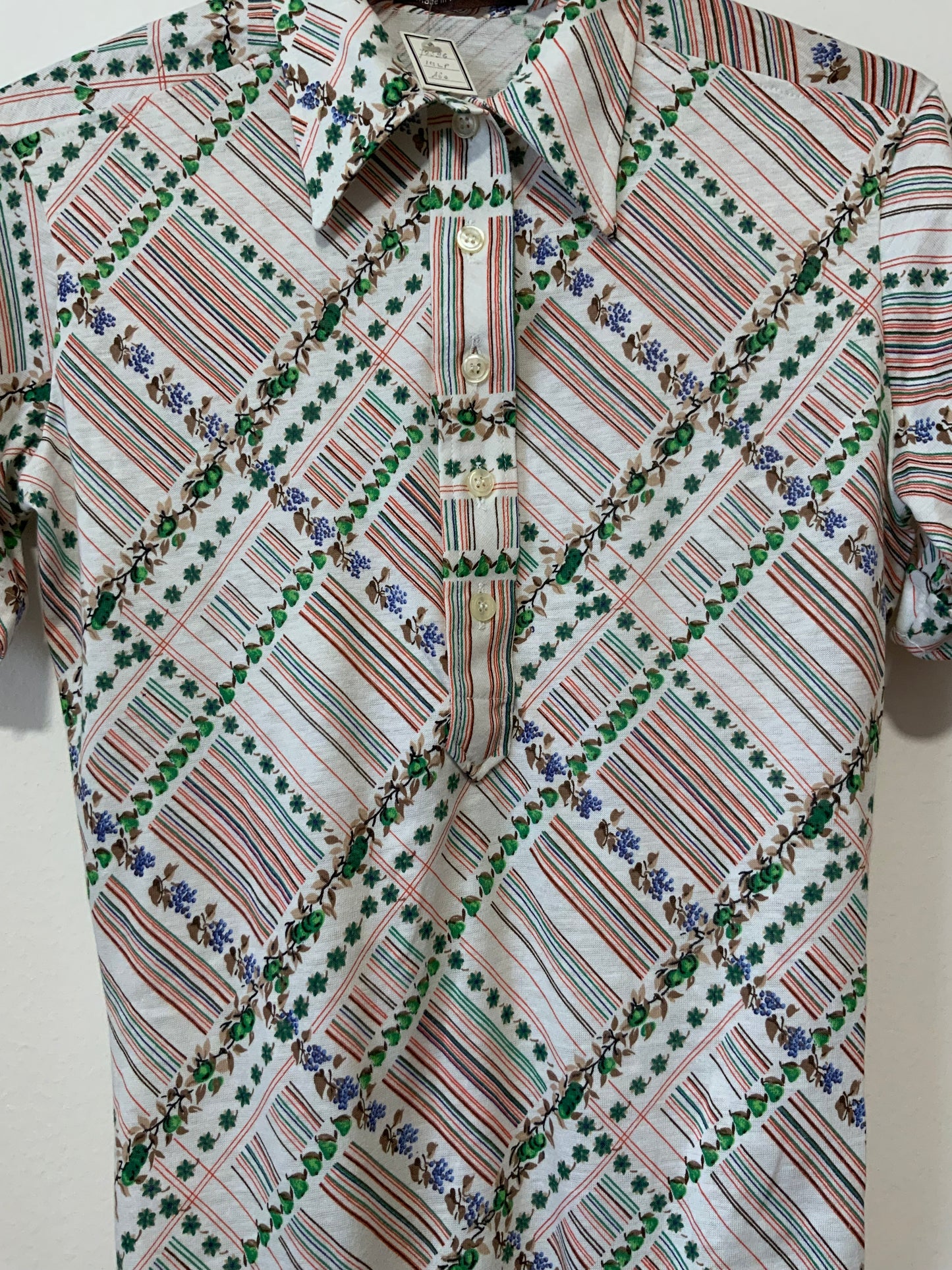 Body Chemise Pelle à tartes Body à fleurs Pépite Le Bourget Deadstock Neuf Vintage 1970