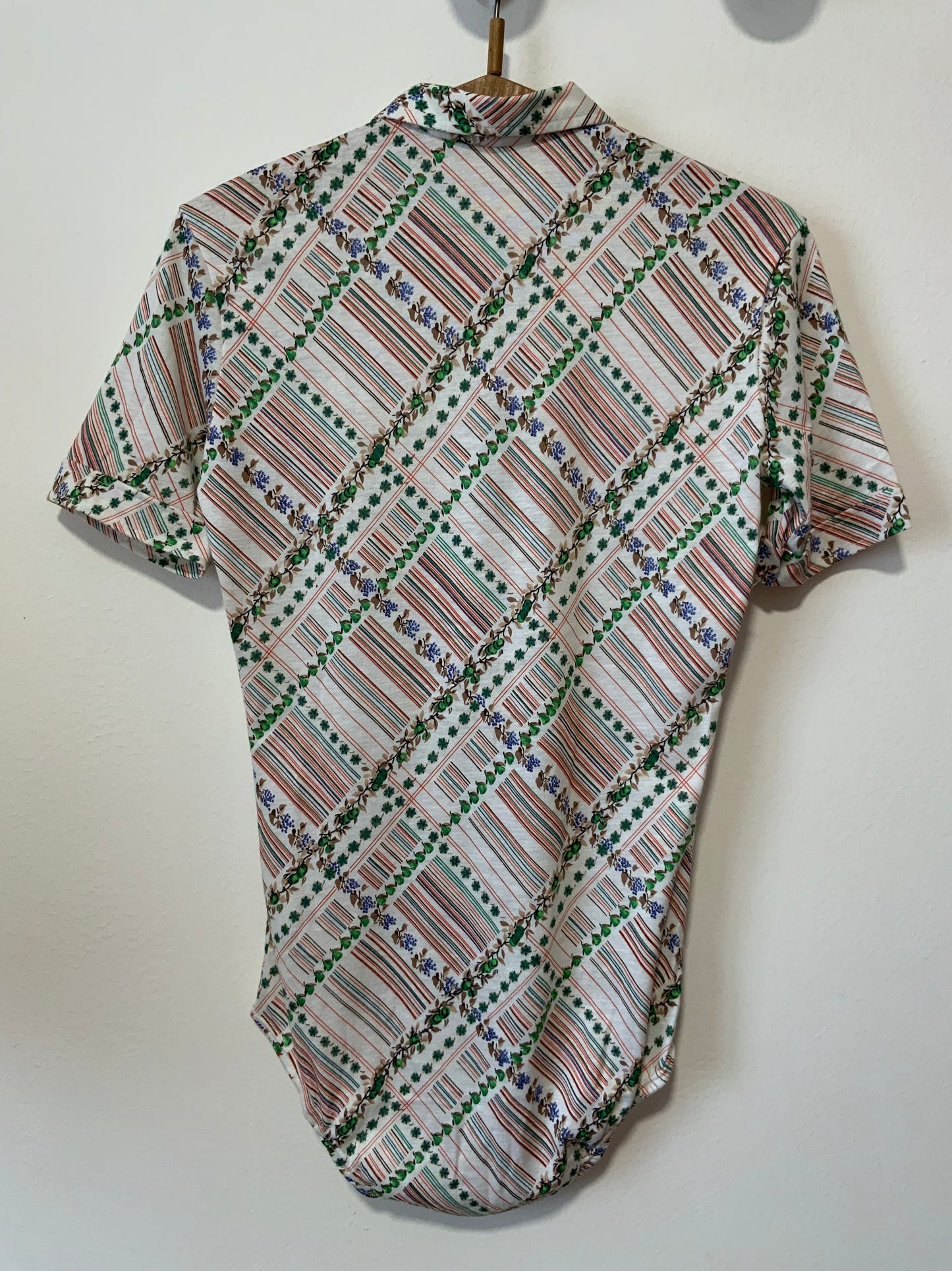 Body Chemise Pelle à tartes Body à fleurs Pépite Le Bourget Deadstock Neuf Vintage 1970