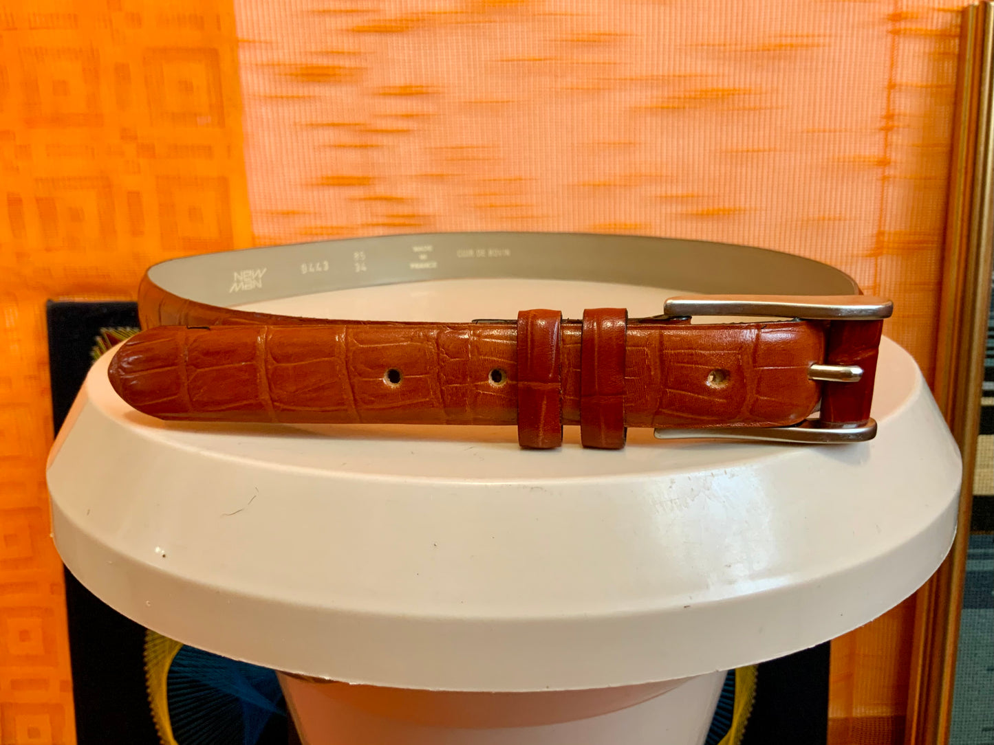 Ceinture Mixte NewMan cuir façon Croco France