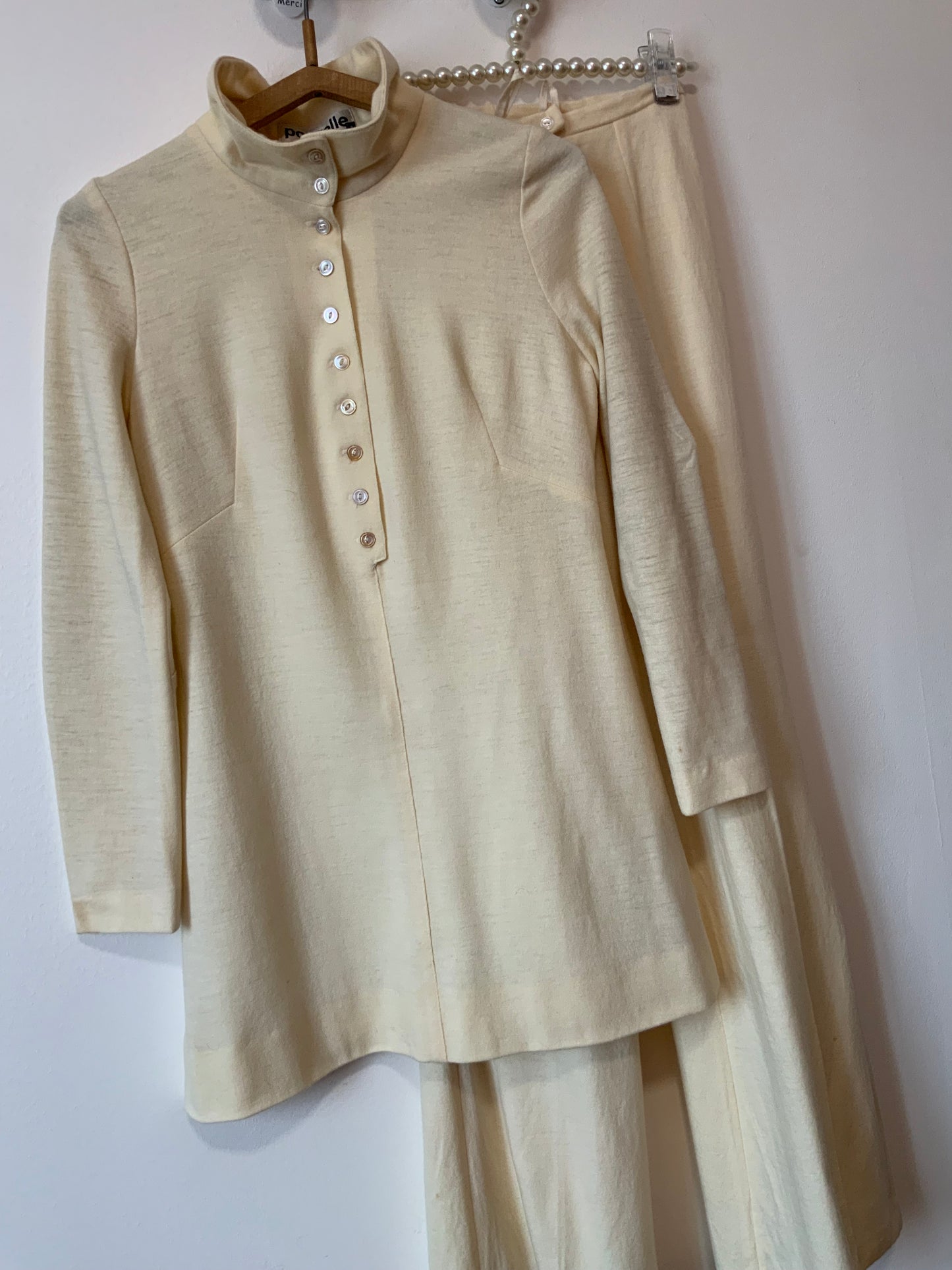 Superbe Ensemble 1970 Vintage France Pourelle Confection main Modèle Unique