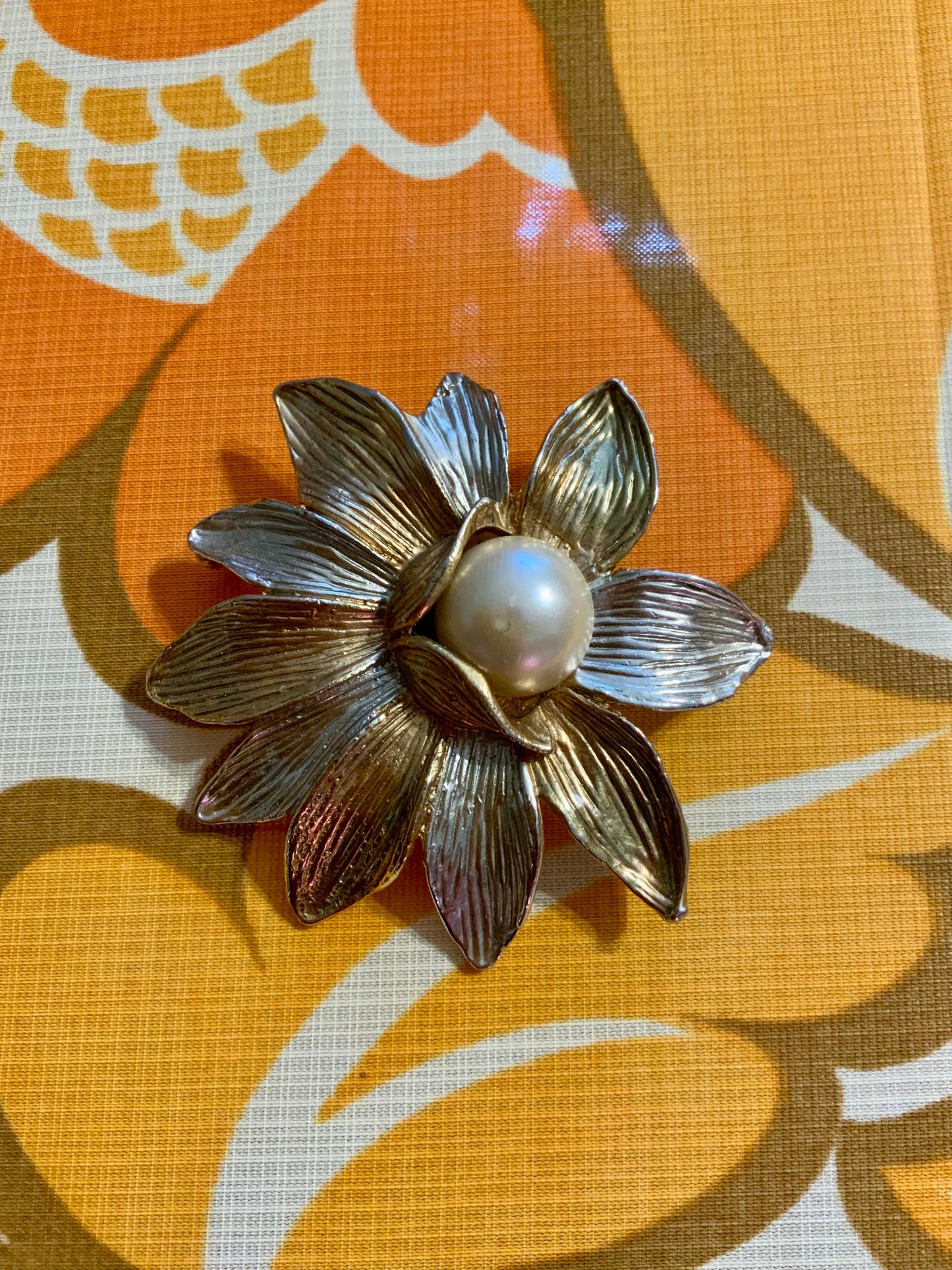 Grande broche fleur Vintage