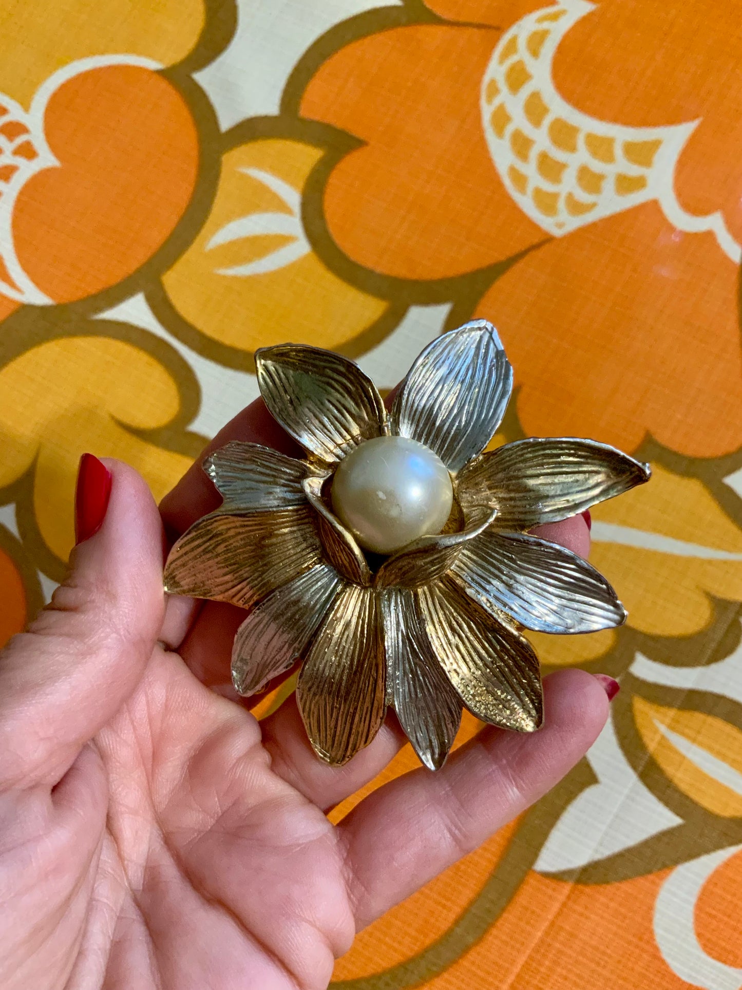 Grande broche fleur Vintage