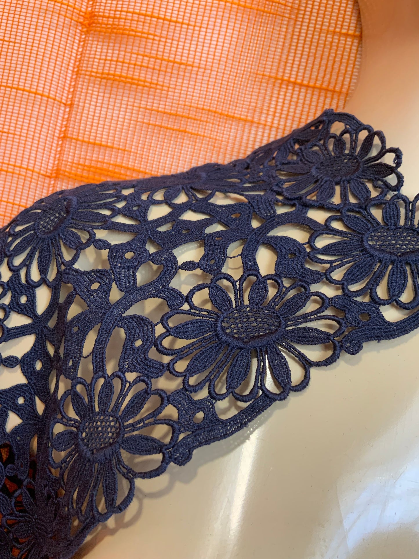 Veste courte en Dentelle Fleurs Vintage 1990