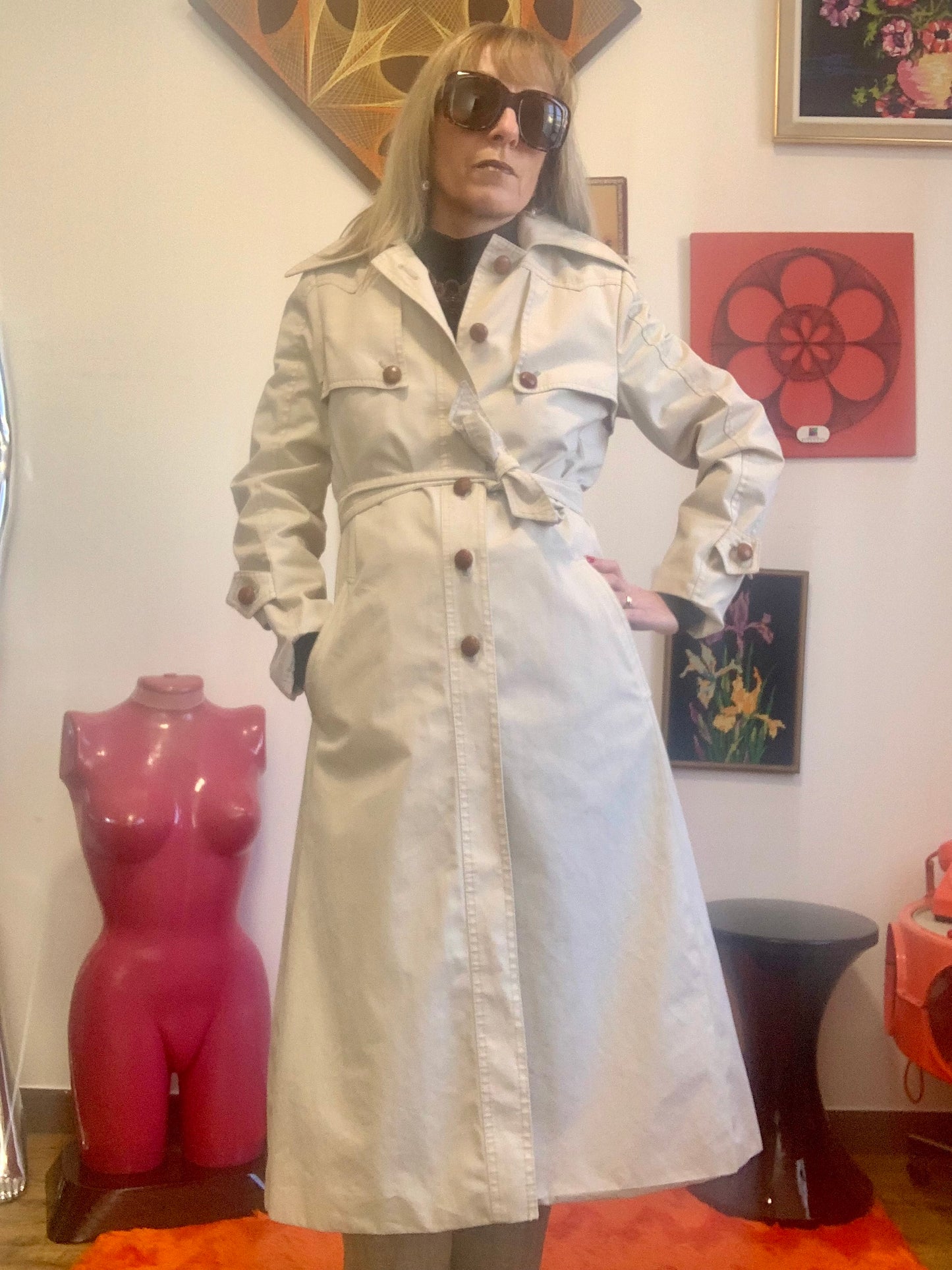Magnifique Trench 1970 Vintage Pépite