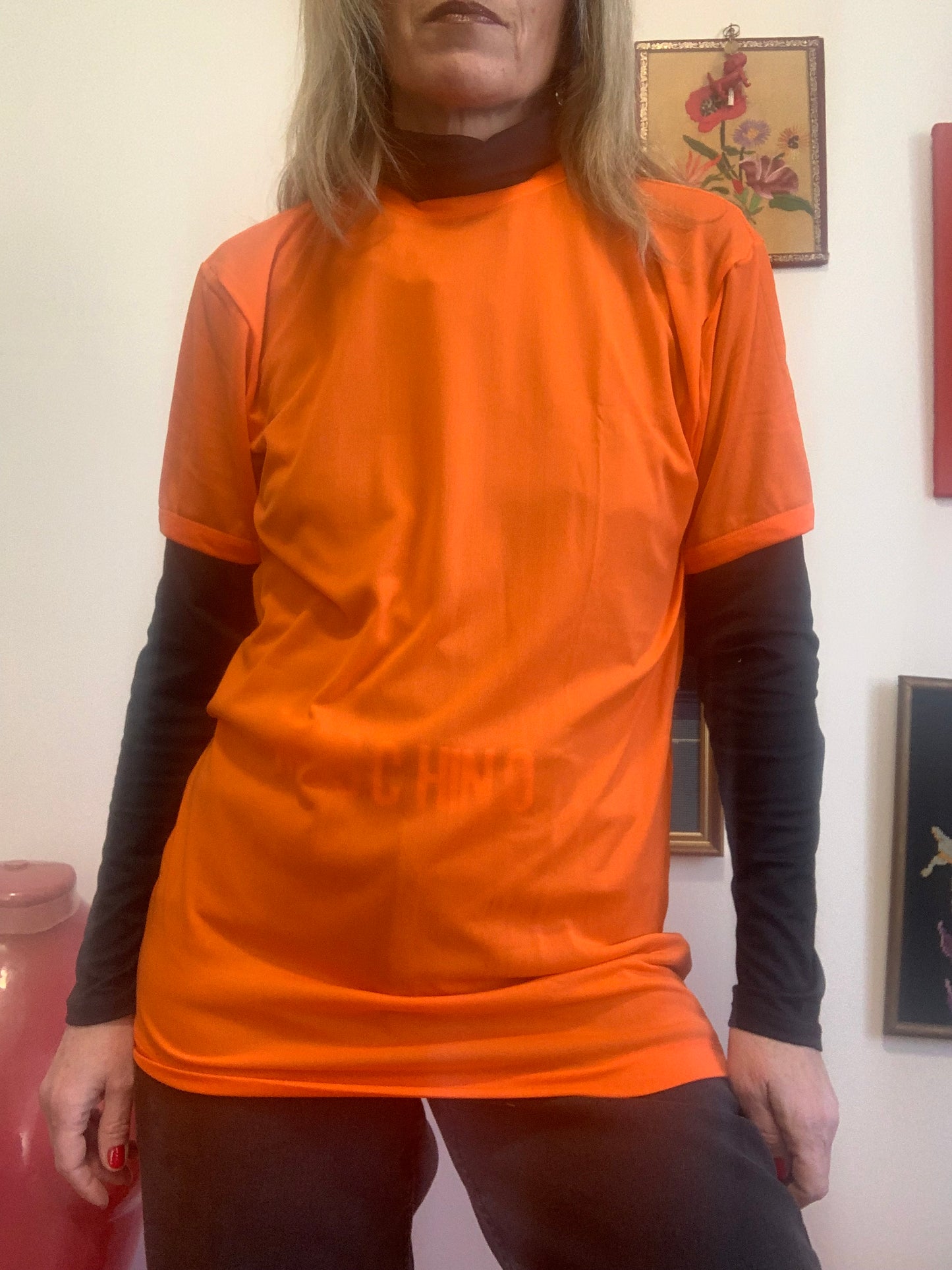 Tee-shirt Orange Éminence Vintage 1970/80 Orange Deadstock