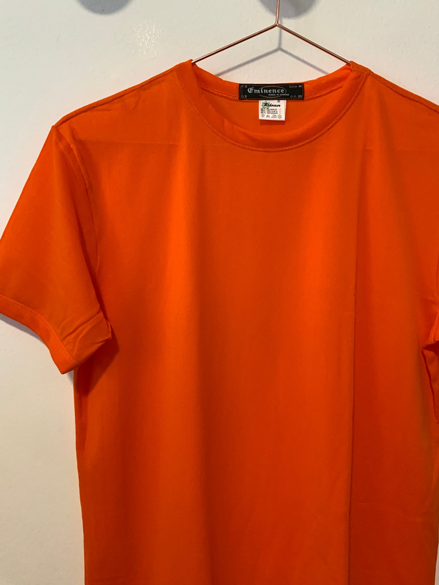 Tee-shirt Orange Éminence Vintage 1970/80 Orange Deadstock