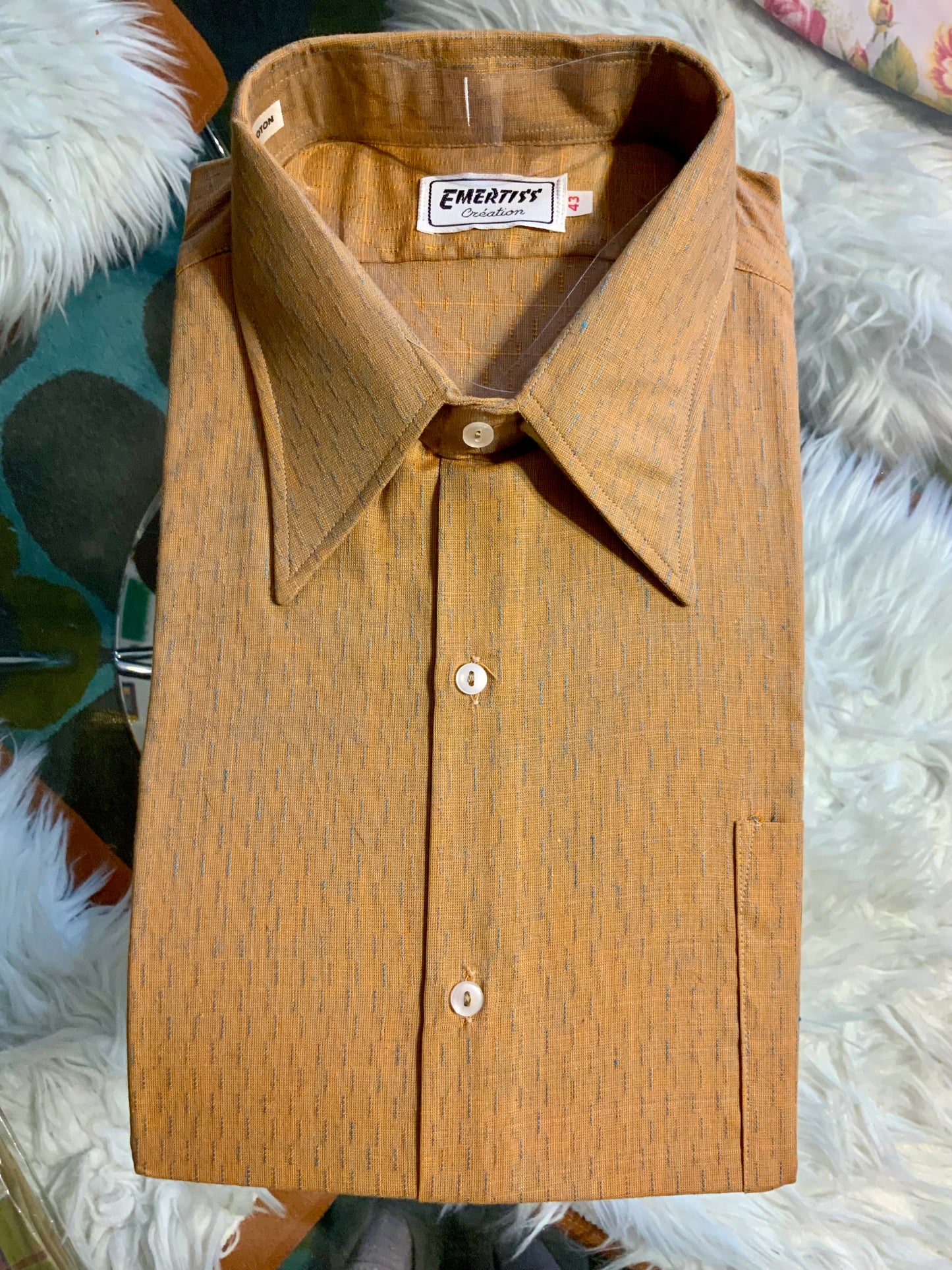 Chemise Col pelle à Tartes DeadStock France Vintage