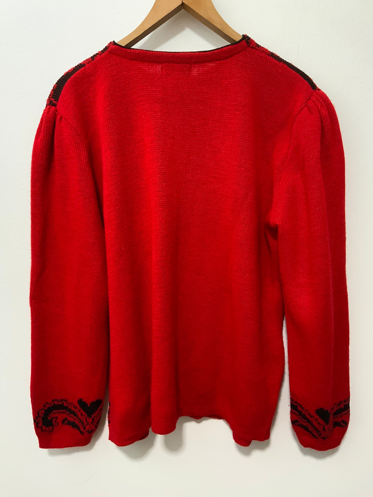 Gilet Cardigan Motifs Fleurs Elegance Vintage 1980 France