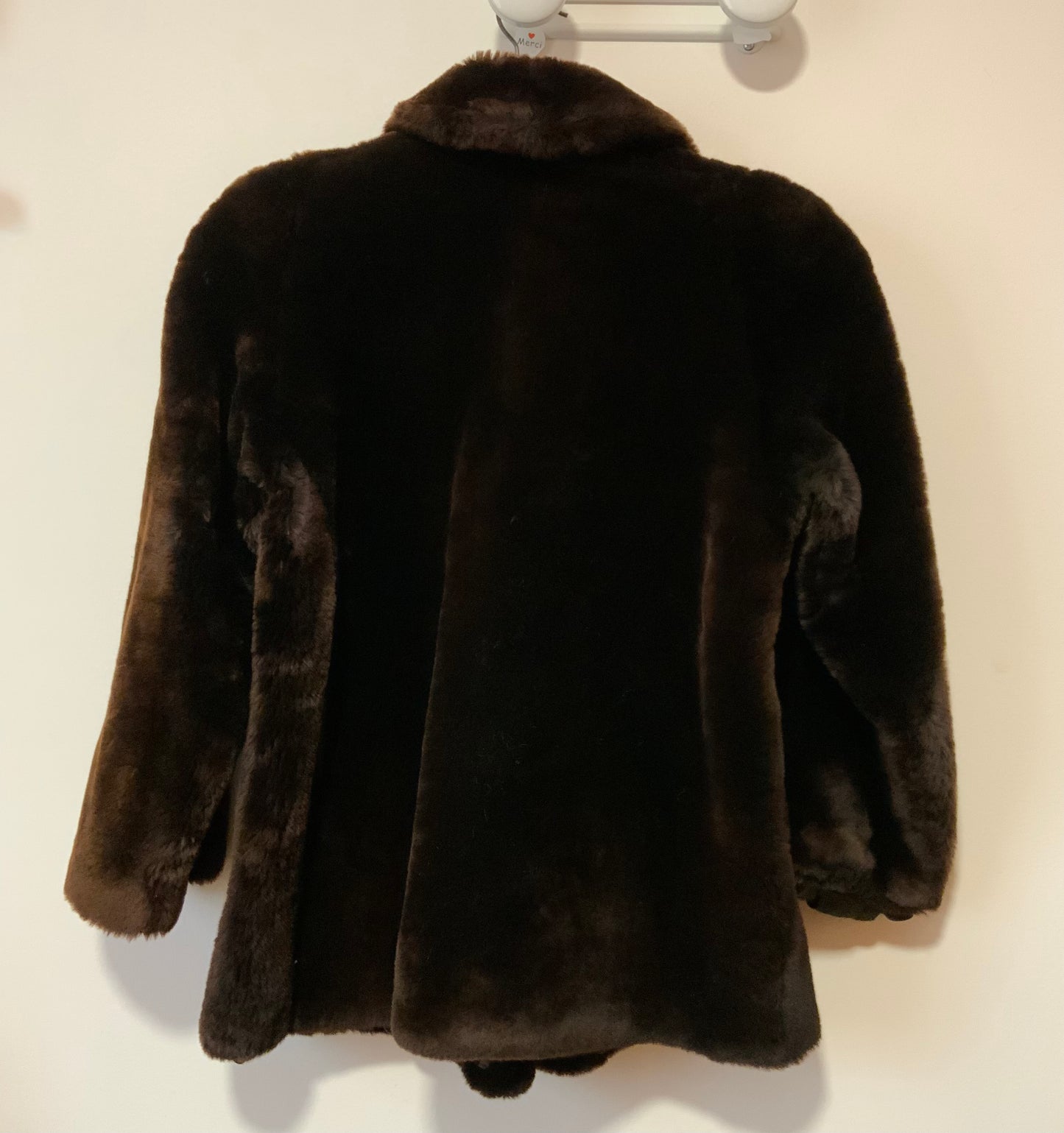 Très beau manteau Vintage 1960 en fourrure synthétique Confection main