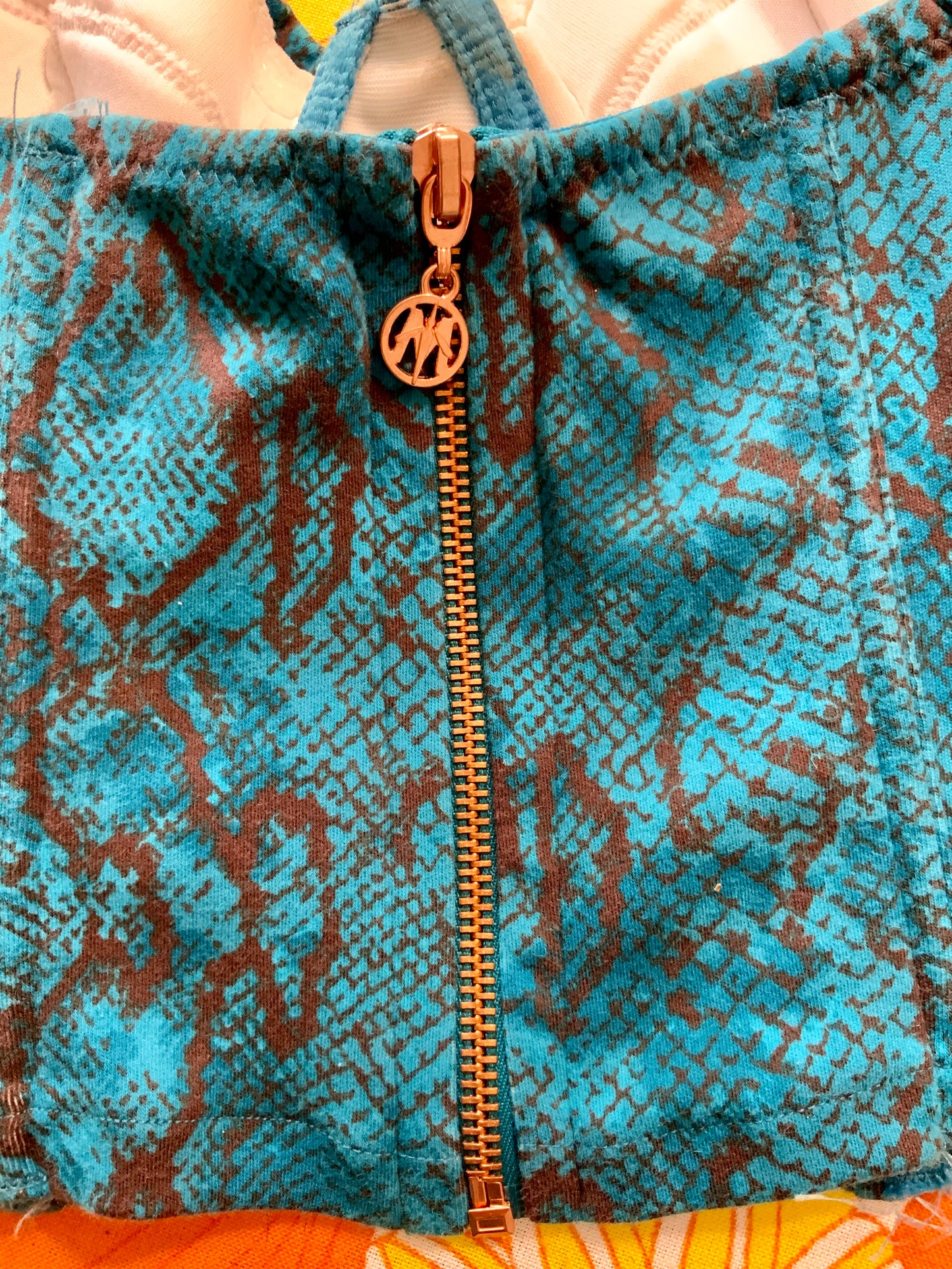 Top Bustier Motifs python Vintage 2000’