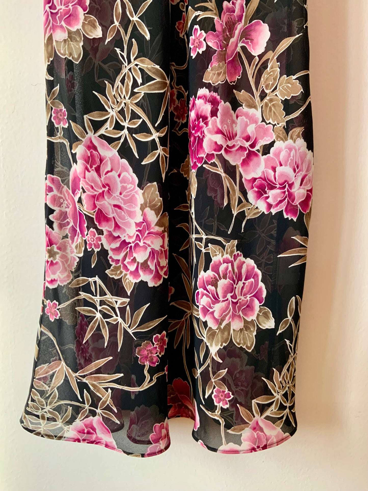Robe nuisette légère voile épais à fleurs Sexy