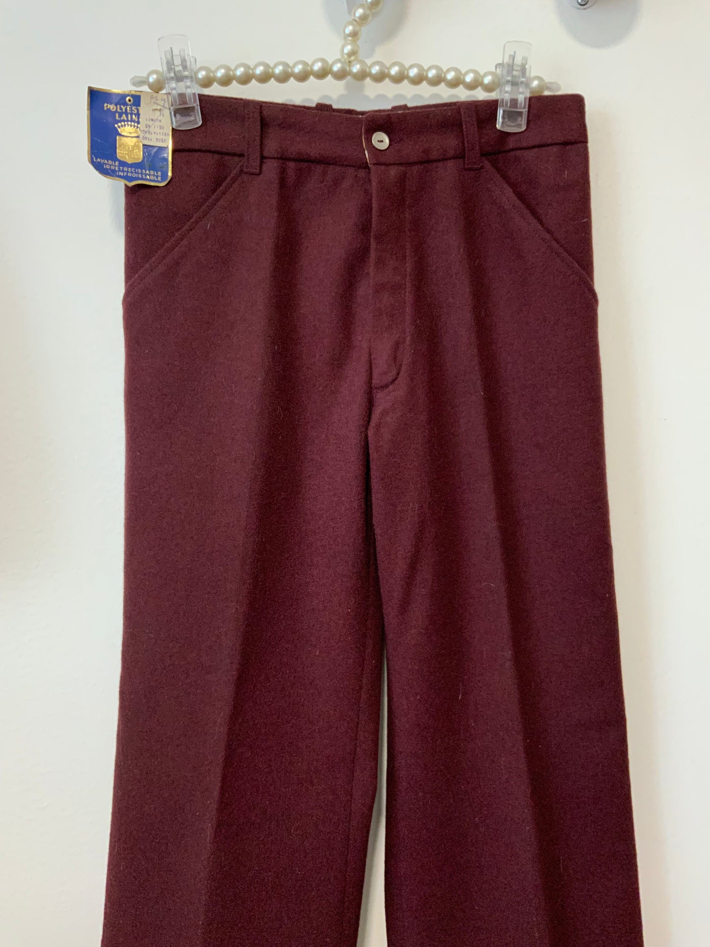 Pantalon Flare Taille haute Vintage Deadstock 1970 Modele London