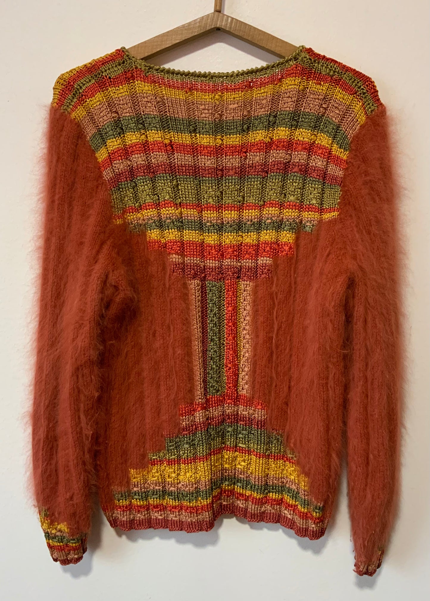 Pull sublime angora Modèle Vintage 1990 Anny Blatt Tricoté main